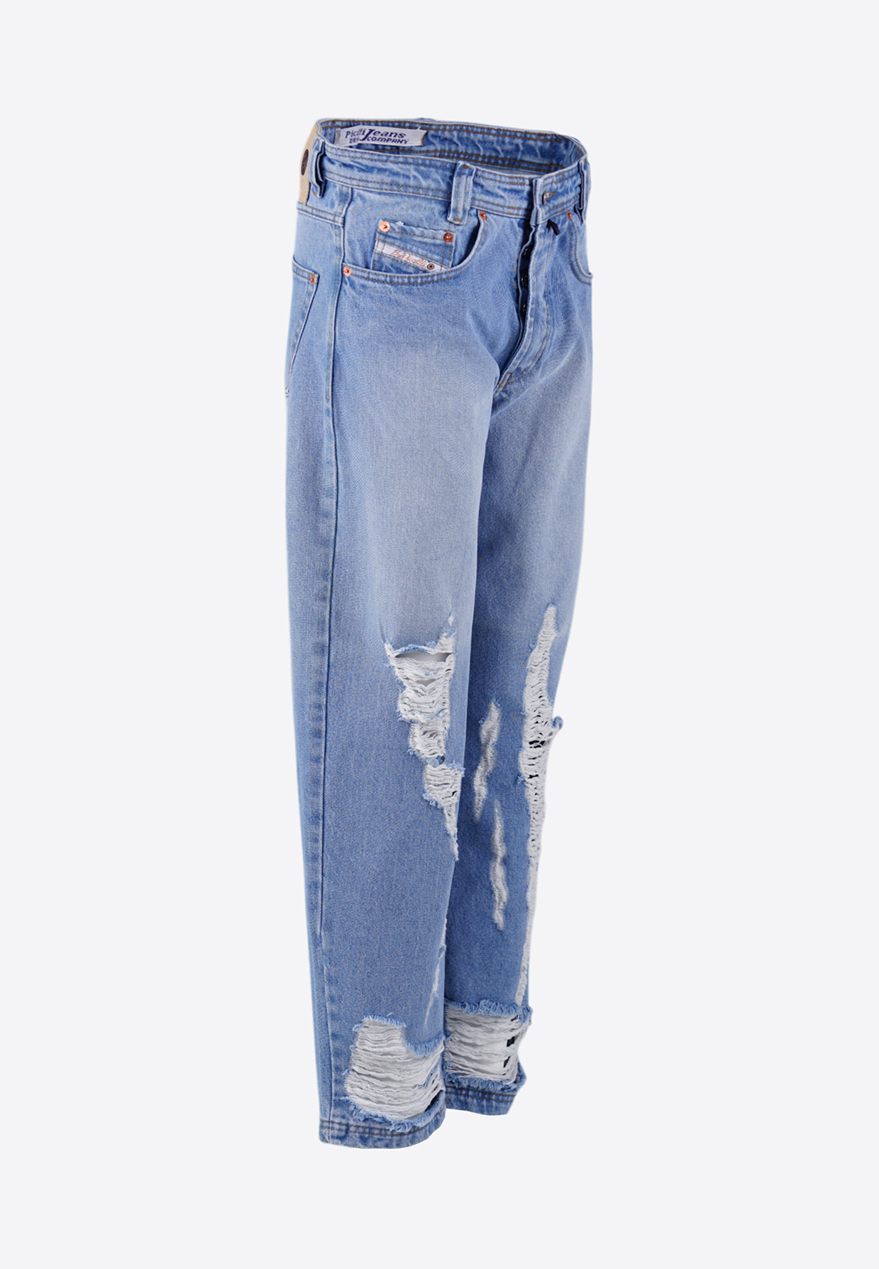 Picaldi Zicco 471 Raze Herren Jeans – Loose Tapered Fit Destroyed Washed Blue