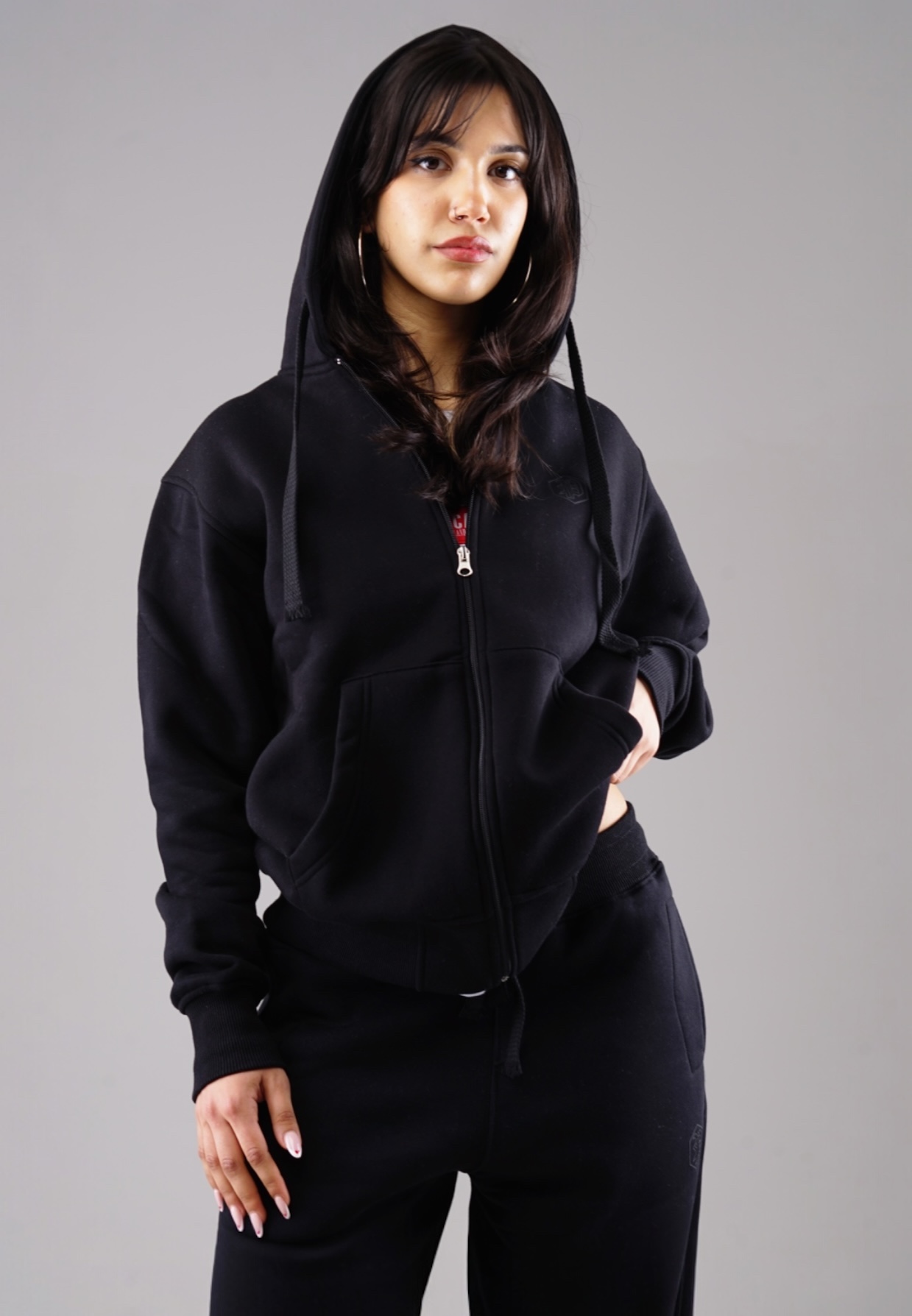 Picaldi Damen Zip Hoodie Hustle Black XXL