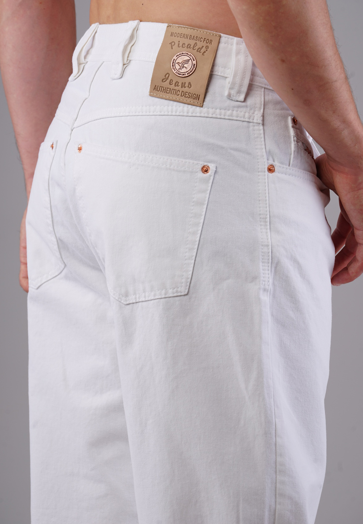 Picaldi Zicco 472 Gabardine Mount - Relaxed Karottenschnitt in Bone White W42-L32