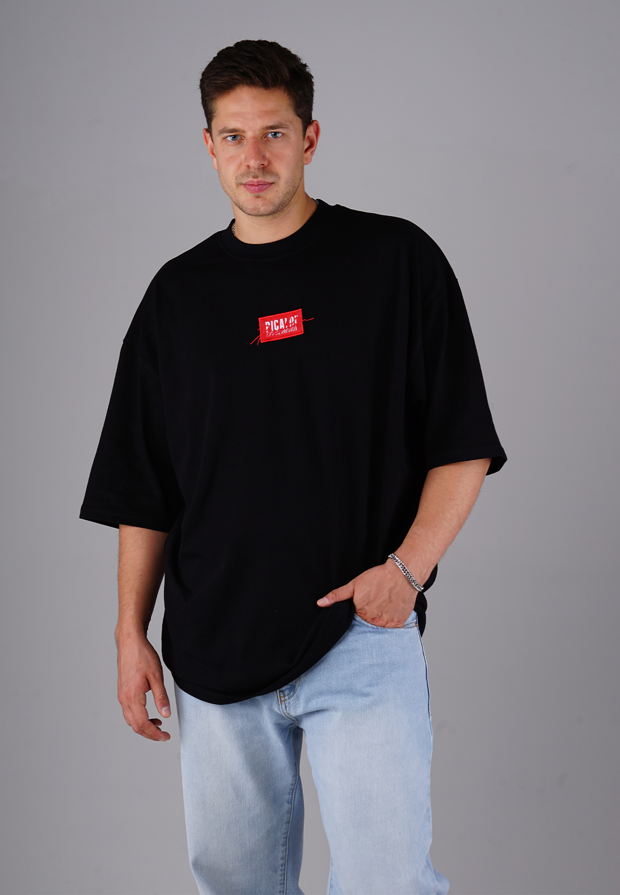 Picaldi Herren T-Shirt Oversize Emphasize black XXL