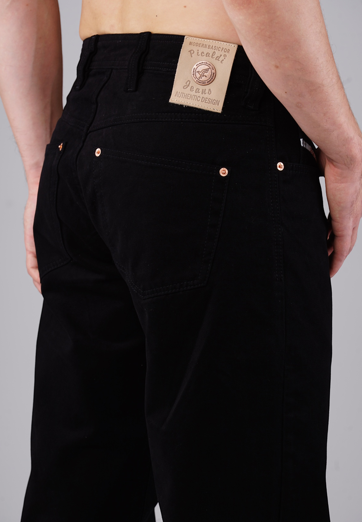 Picaldi Zicco 472 Gabardine Mount - Relaxed Karottenschnitt in Clean Black W42-L32