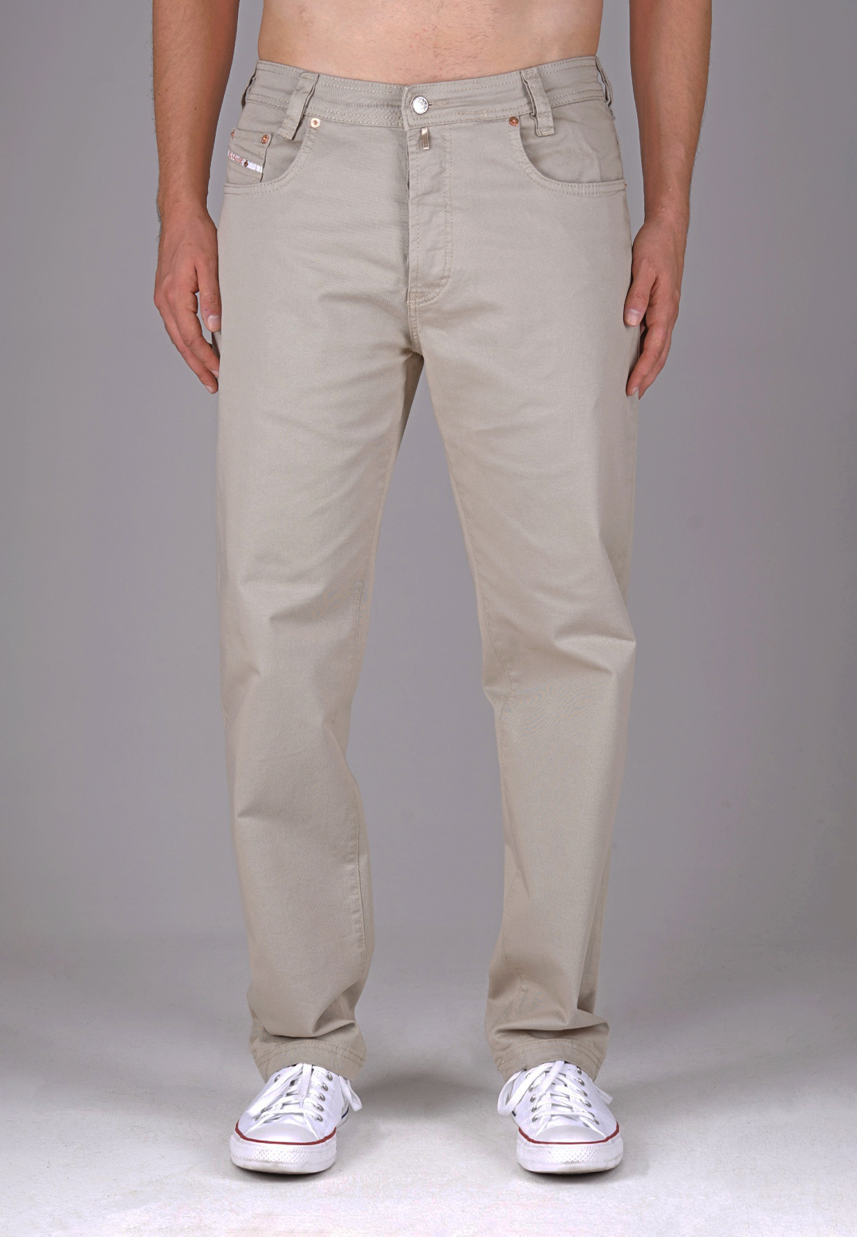 Picaldi Zicco  472 Glow Ecru Herren Hose – Relaxed Carrot Fit in Beige W40-L32