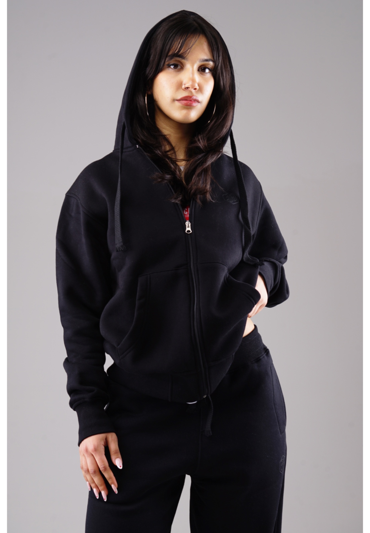 Picaldi Damen Zip Hoodie Hustle Black