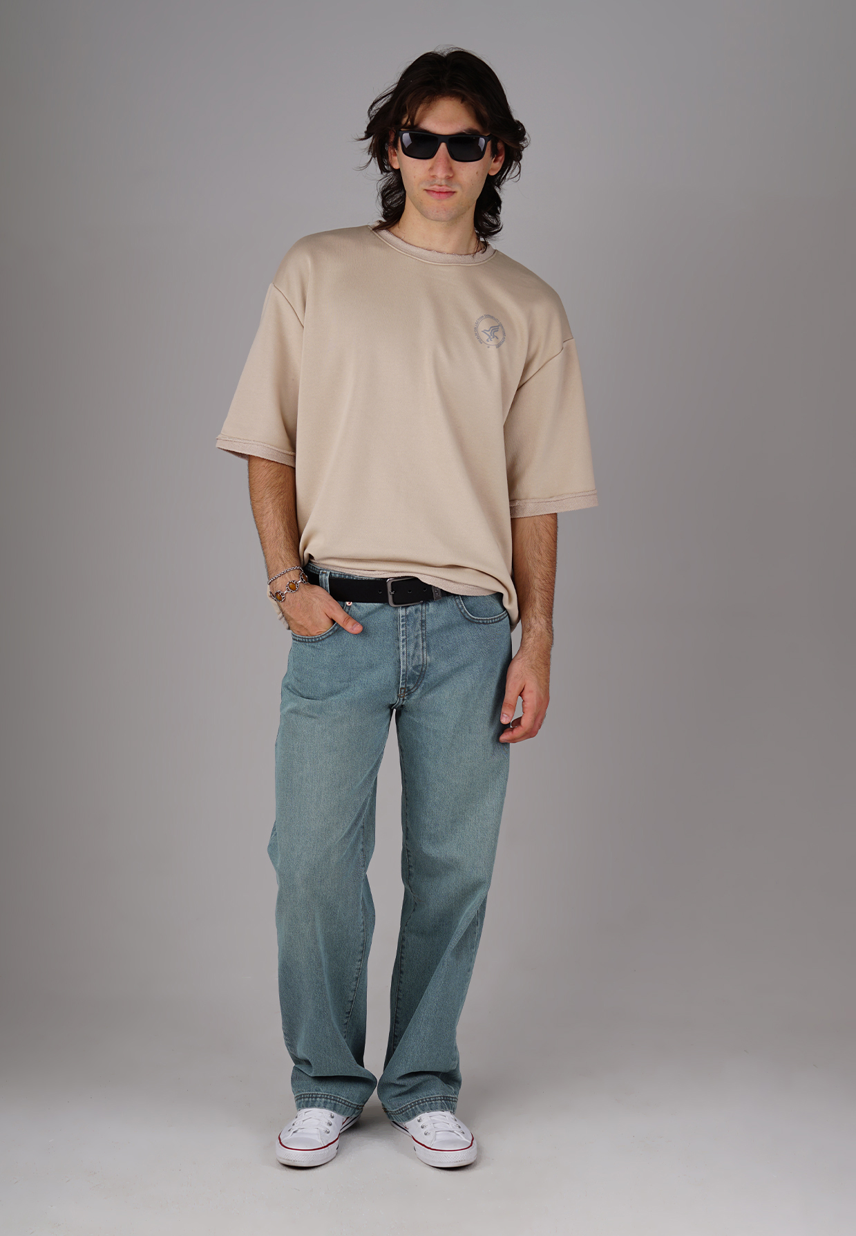 Picaldi Zicco 474 Enemy Herrenjeans - Baggy Fit mit Straight Leg in Washed Greyblue W27-L30