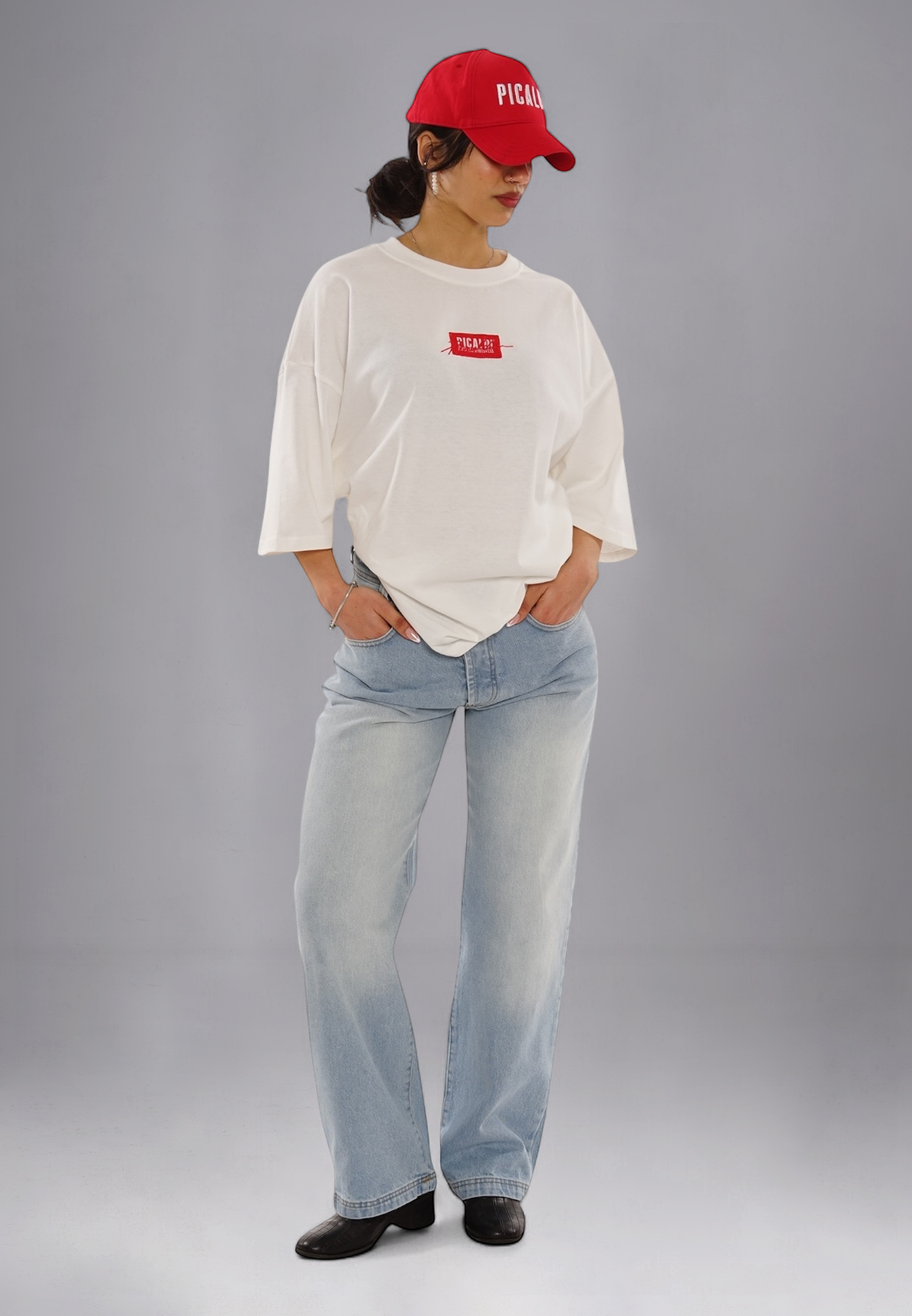 Picaldi Damen Jeans Baggy Zicco 474 Las Vegas washed light greyblue W42-L32