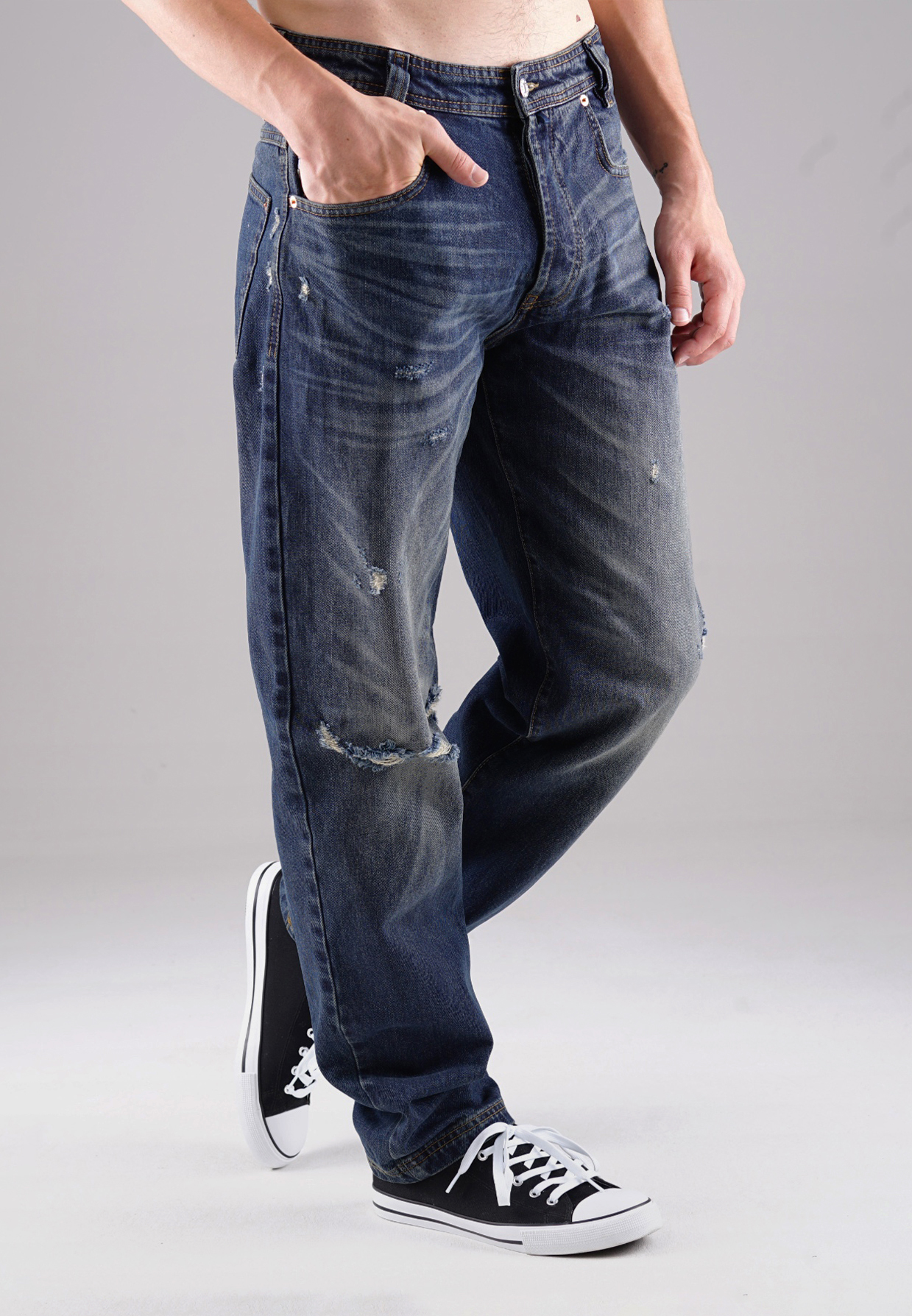 Picaldi Herren Jeans Zicco 472 Austin dark blue dark grey washed W28-L30