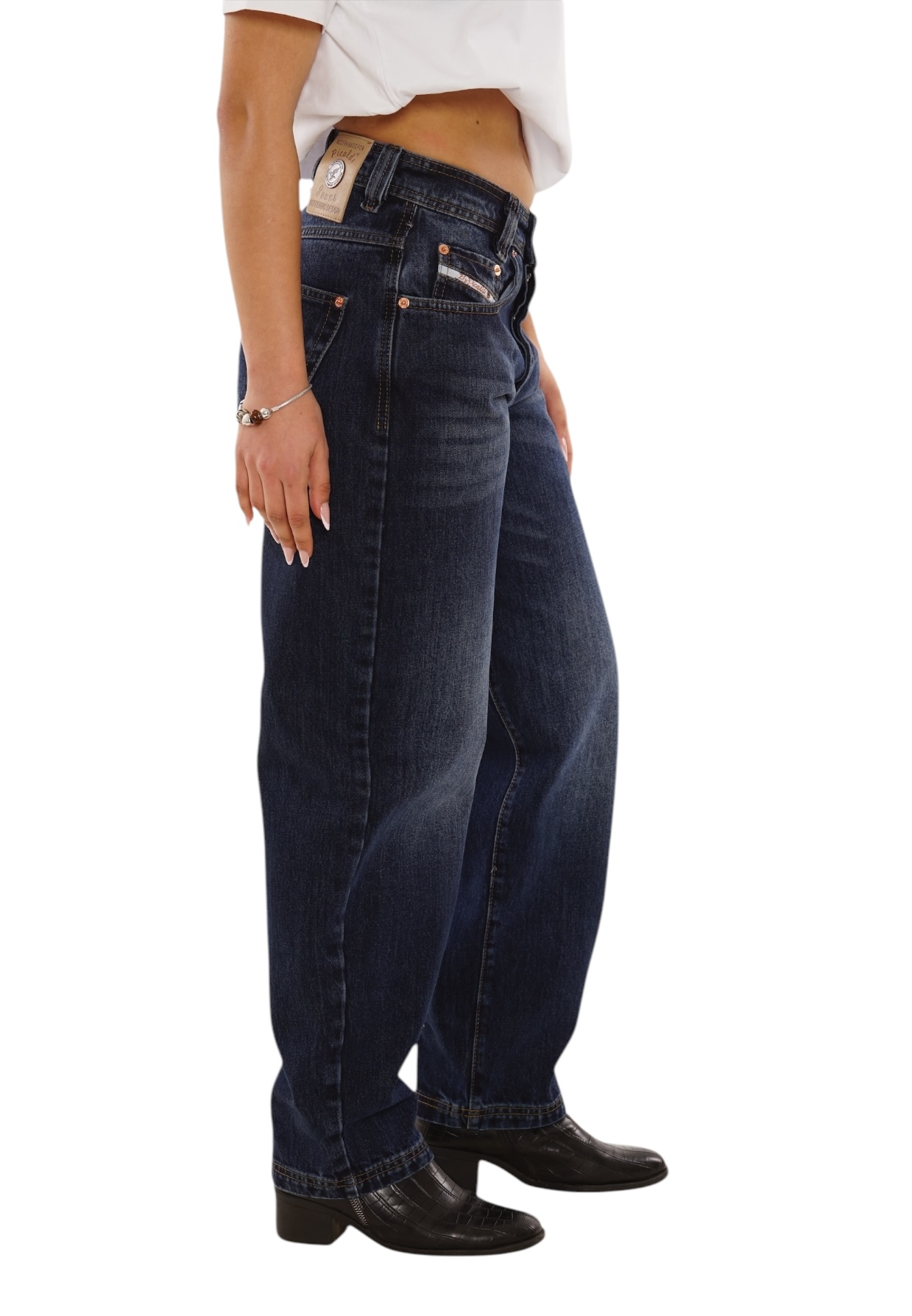 Picaldi Damen Jeans Zicco 471 Hurricane W28-L30 Picaldi Zicco 471 Hurricane Damen Jeans – Loose Tapered Fit Washed Dark Blue W42-L32