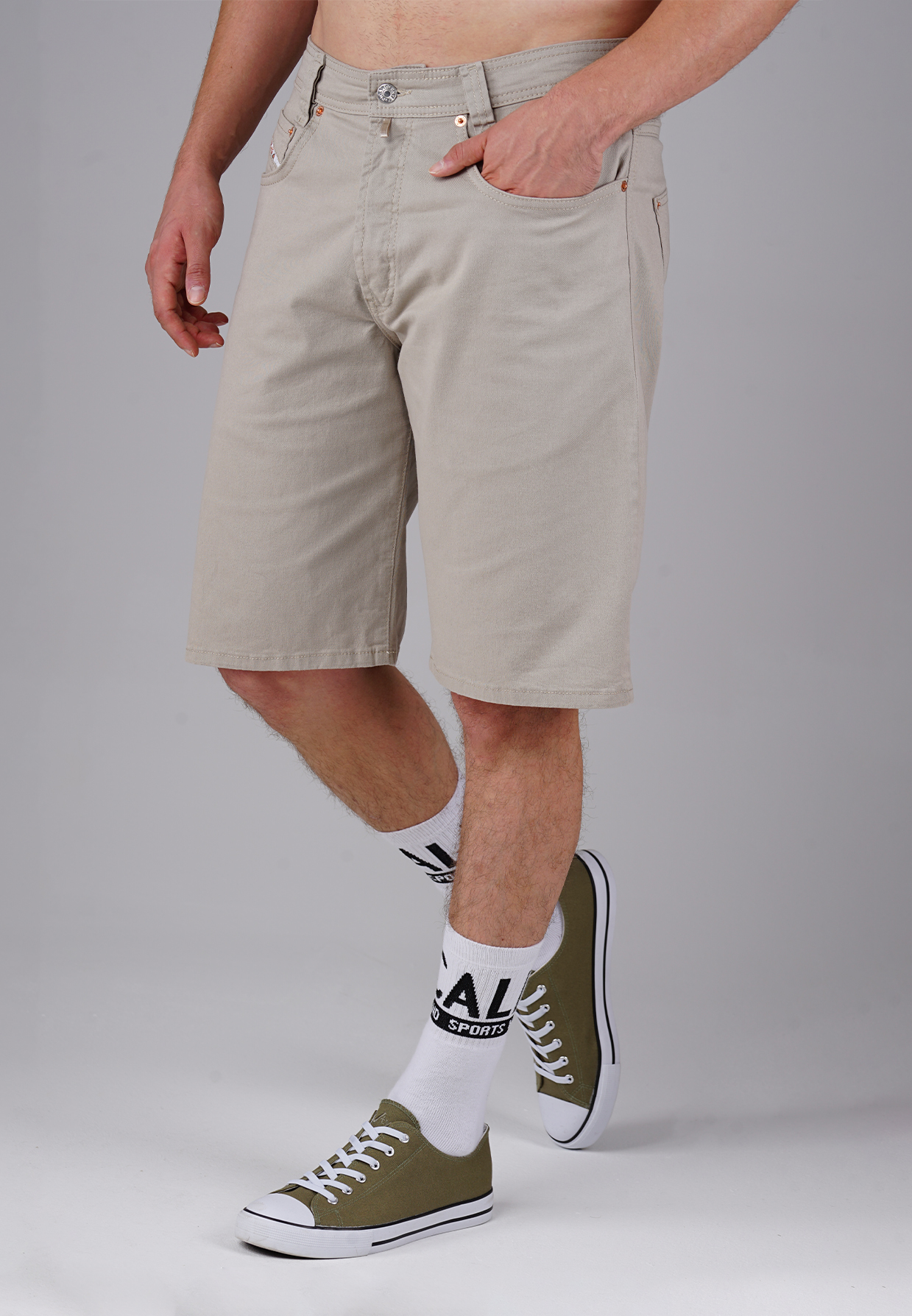 Picaldi Zicco 471 Gabardine Herren Shorts - Relaxed Fit in Desert Sand Picaldi Zicco 471 Gabardine Herren Shorts - Relaxed Fit in Desert Sand W40