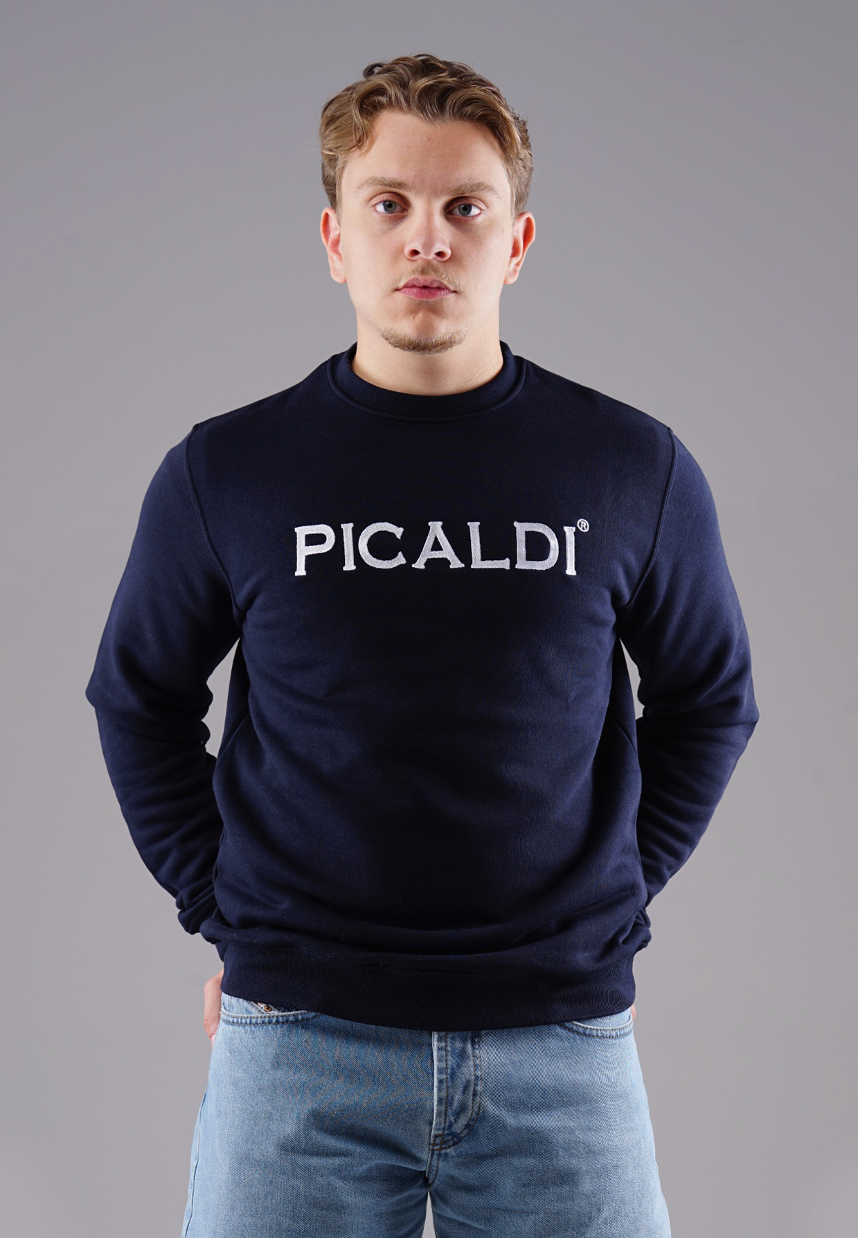 Picaldi Herren Sweatshirt Charlie Marine Blue XXL