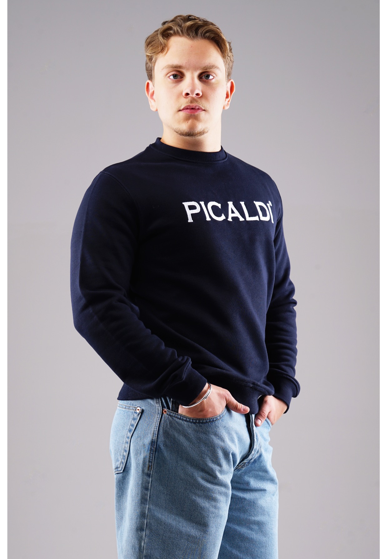 Picaldi Herren Sweatshirt Charlie Marine Blue XXL