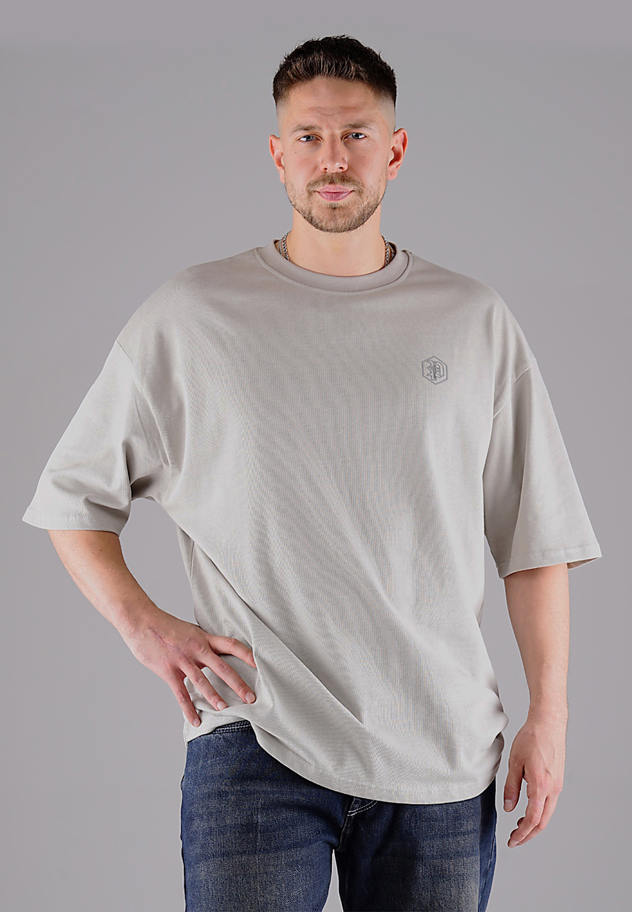 Picaldi Herren T-Shirt Oversize Evident grey