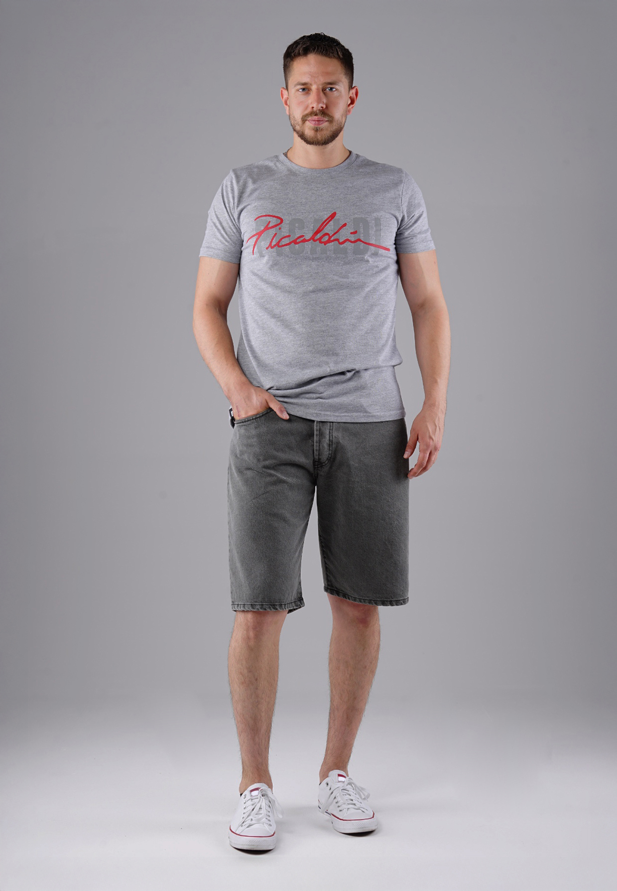 Picaldi Zicco 471 Drift Herren Jeansshorts - Relaxed Fit in Dusty Graphite