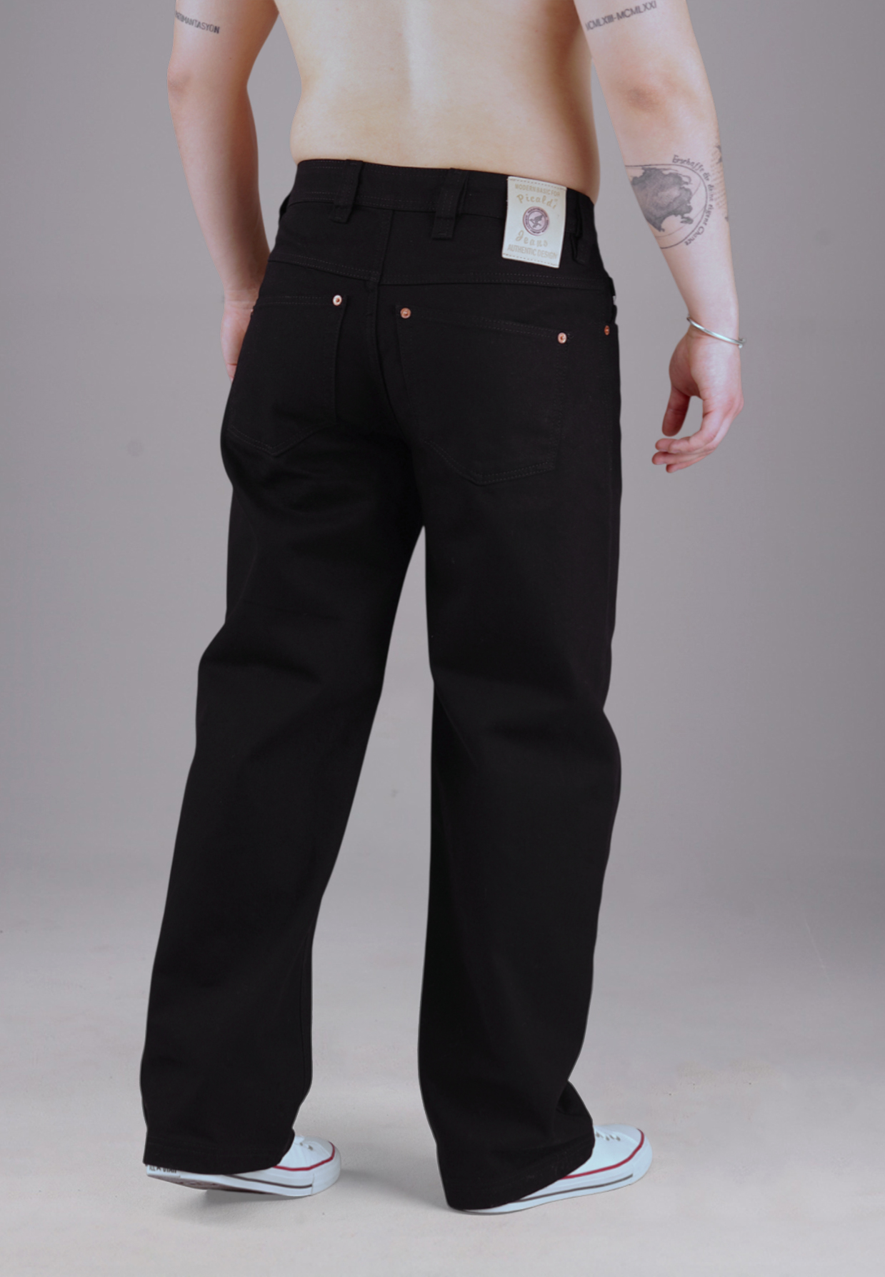 Picaldi Zicco 474 Black Herrenjeans - Baggy Fit mit Straight Leg in Clean Black W40-L34
