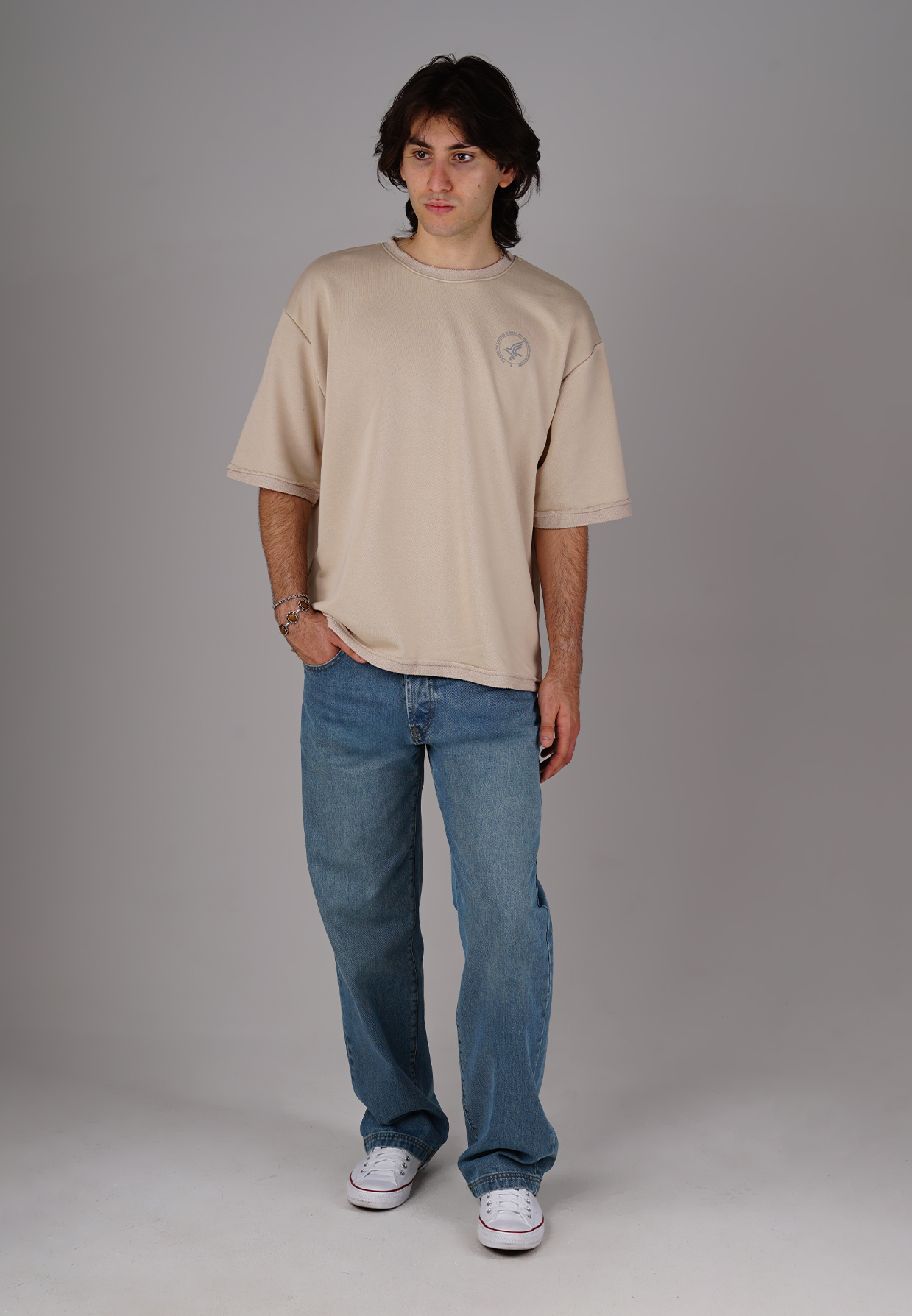 Picaldi Zicco 474 Enemy Herrenjeans - Baggy Fit mit Straight Leg in Washed Greyblue W27-L30
