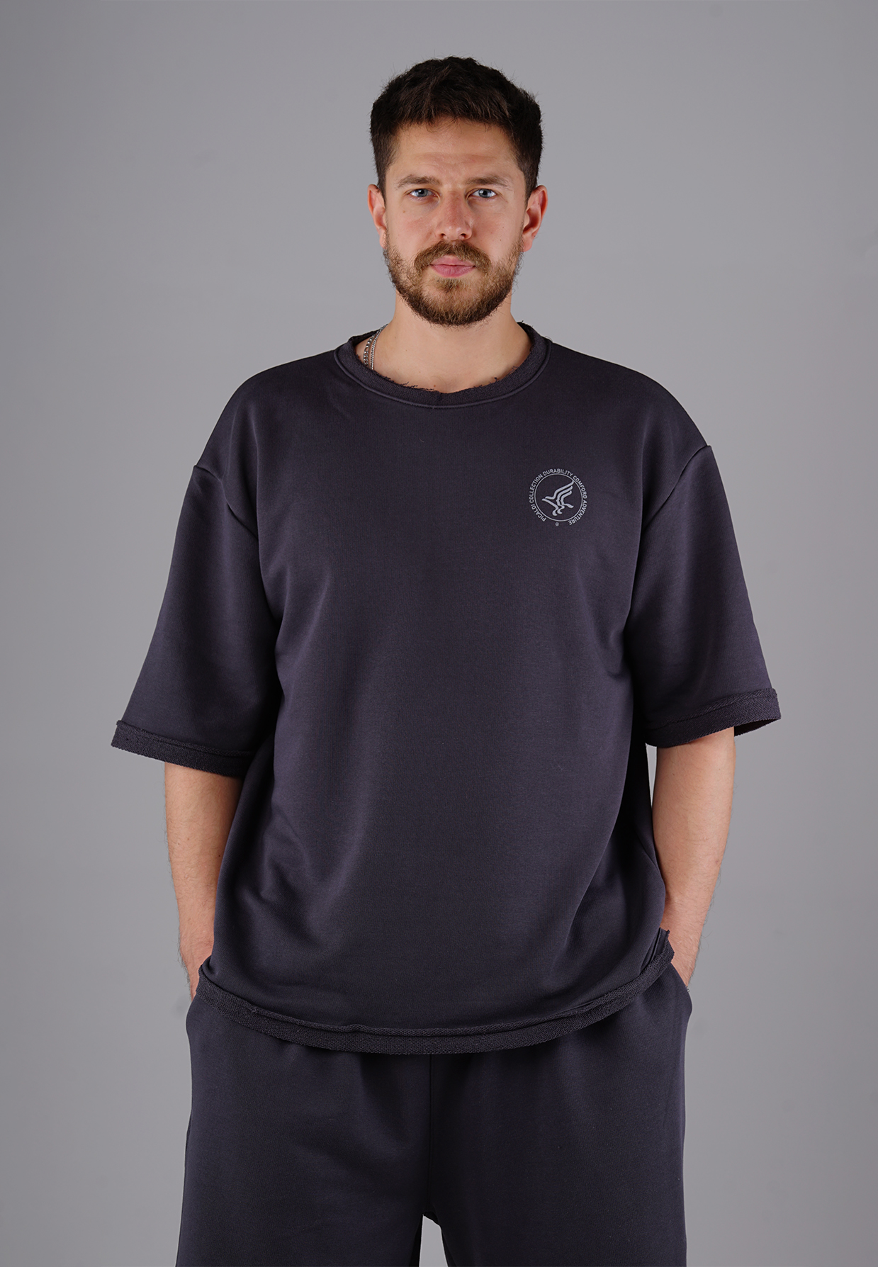 Picaldi DCA Eagle Herren T-Shirt - Oversized in Charchoal XXL