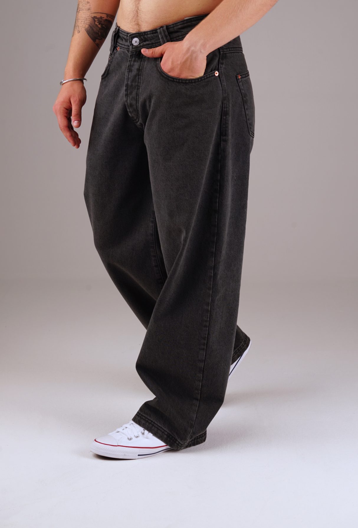 Picaldi Herren Jeans Baggy Zicco 475 Shadow wash anthracite W36-L32