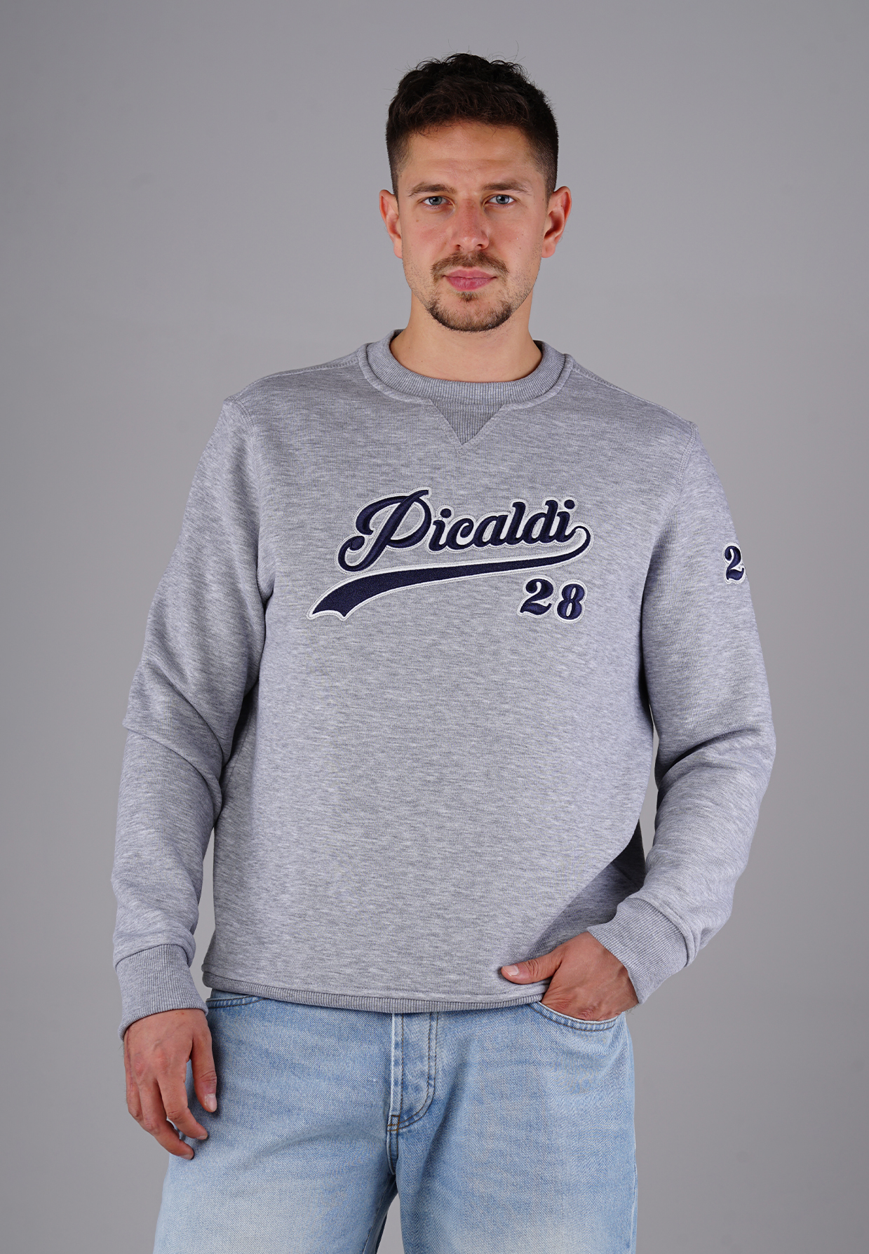Picaldi Herren Sweatshirt Classical Grey XXL