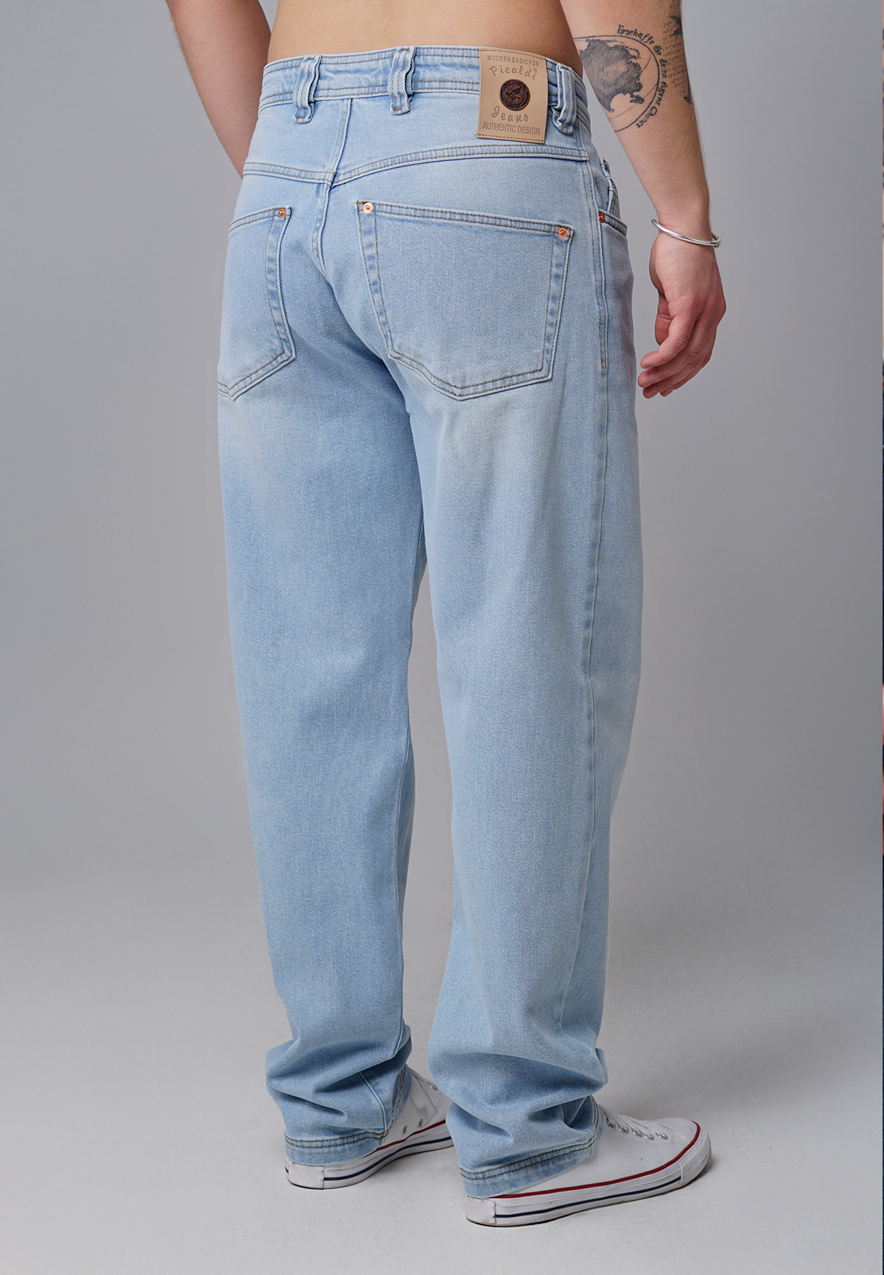 Picaldi Zicco 472 Rivet Herrenjeans – Relaxed-Karottenschnitt in Pale Blue