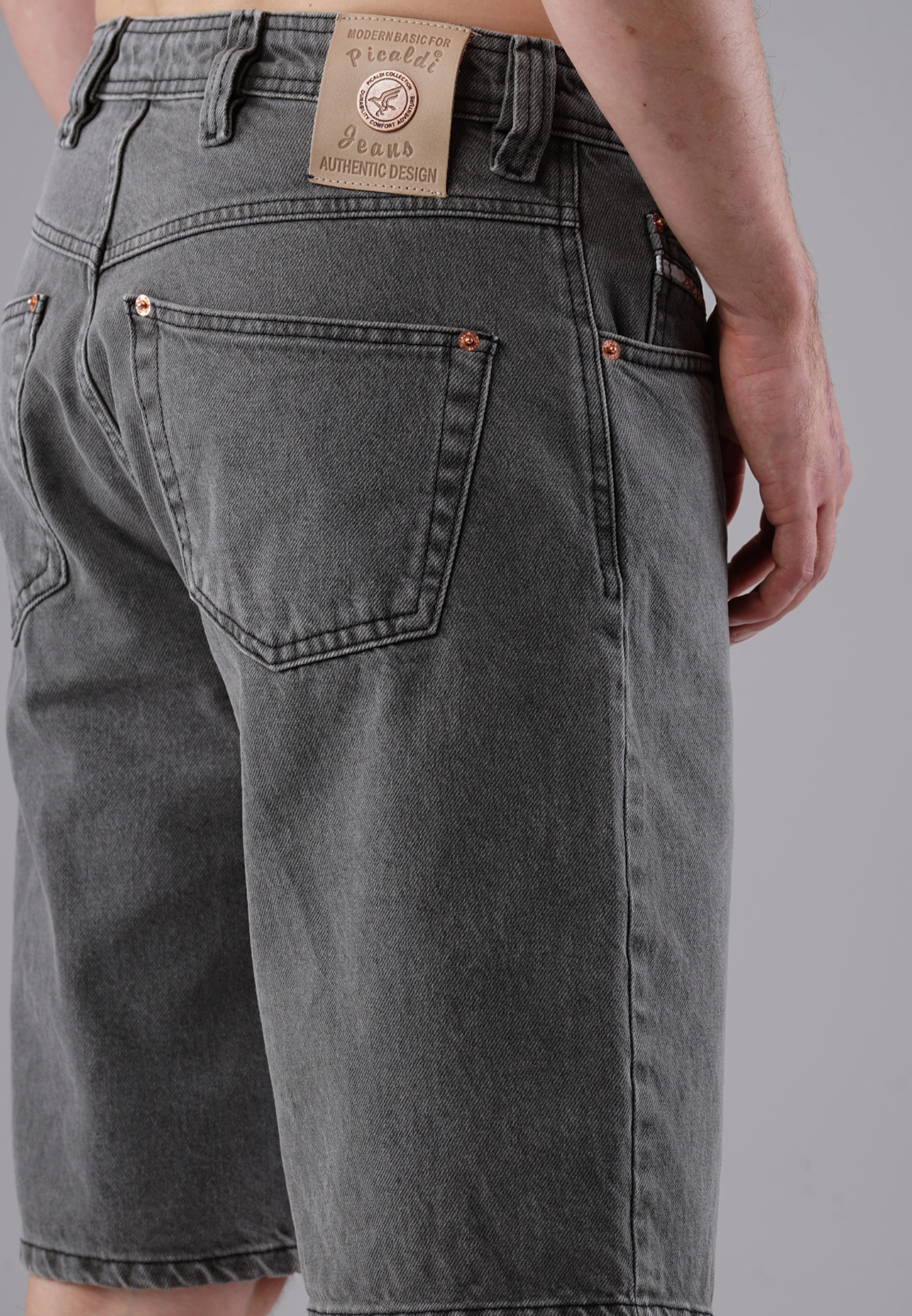 Picaldi Zicco 471 Drift Herren Jeansshorts - Relaxed Fit in Dusty Graphite