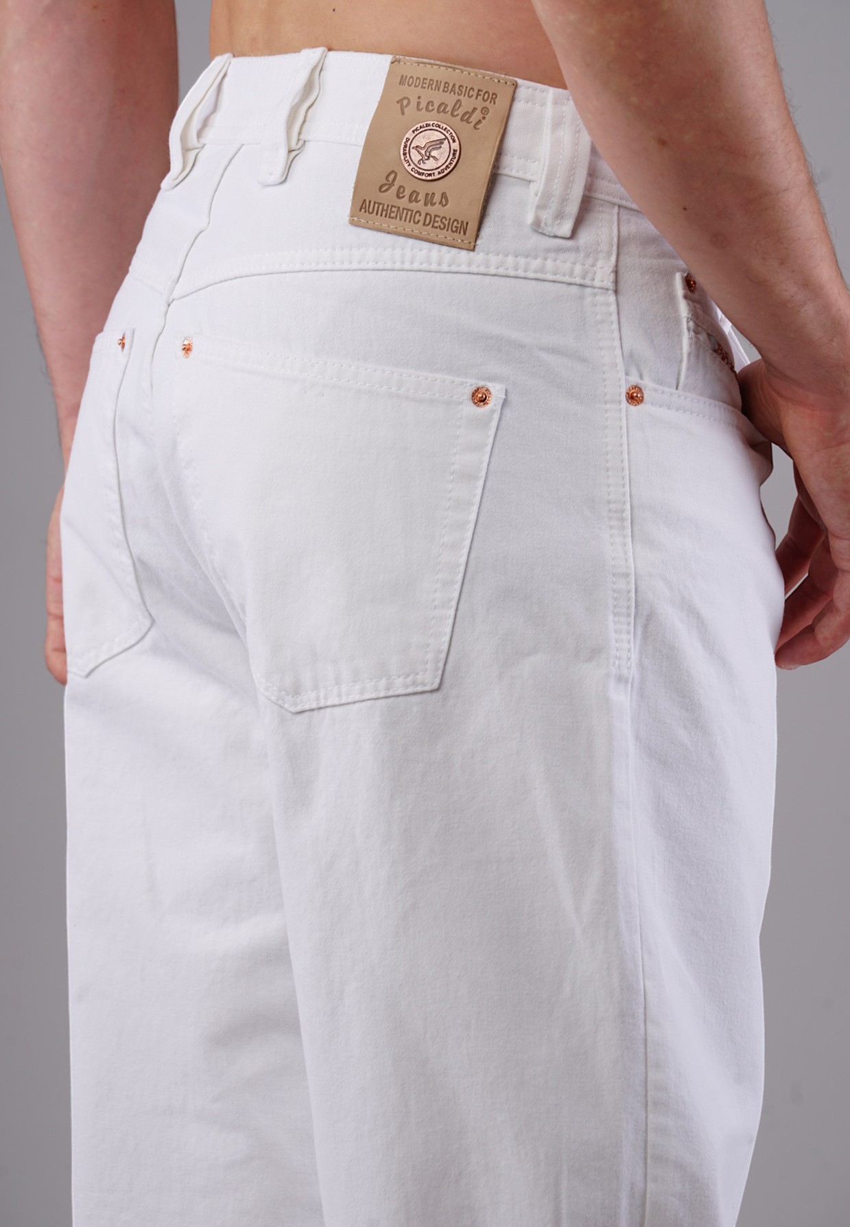 Picaldi Zicco 472 Gabardine Mount - Relaxed Karottenschnitt in Bone White W42-L32