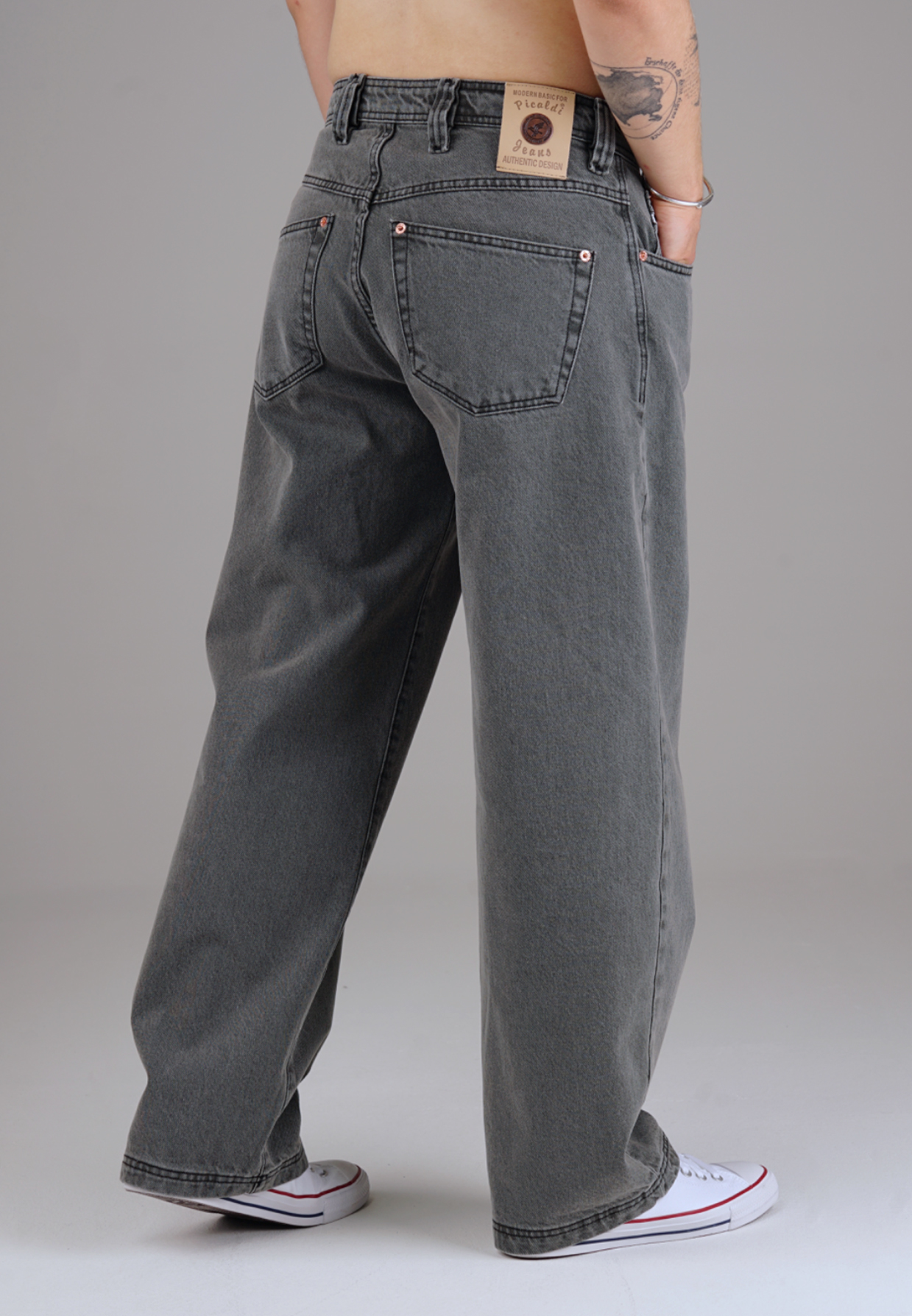 Picaldi Zicco 475 Steel Herrenjeans – Baggyschnitt in Washed Steel Grey W36-L32