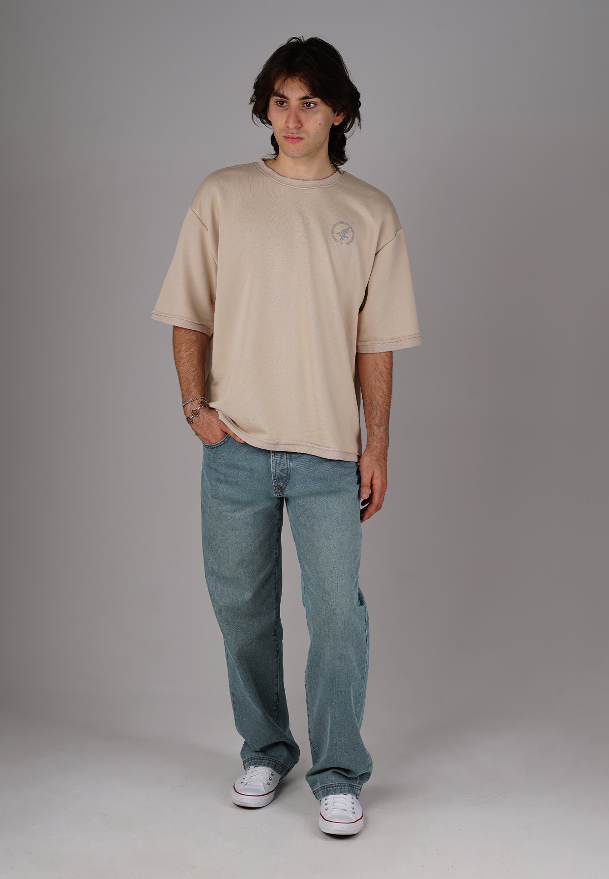 Picaldi Zicco 474 Enemy Herrenjeans - Baggy Fit mit Straight Leg in Washed Greyblue W27-L30