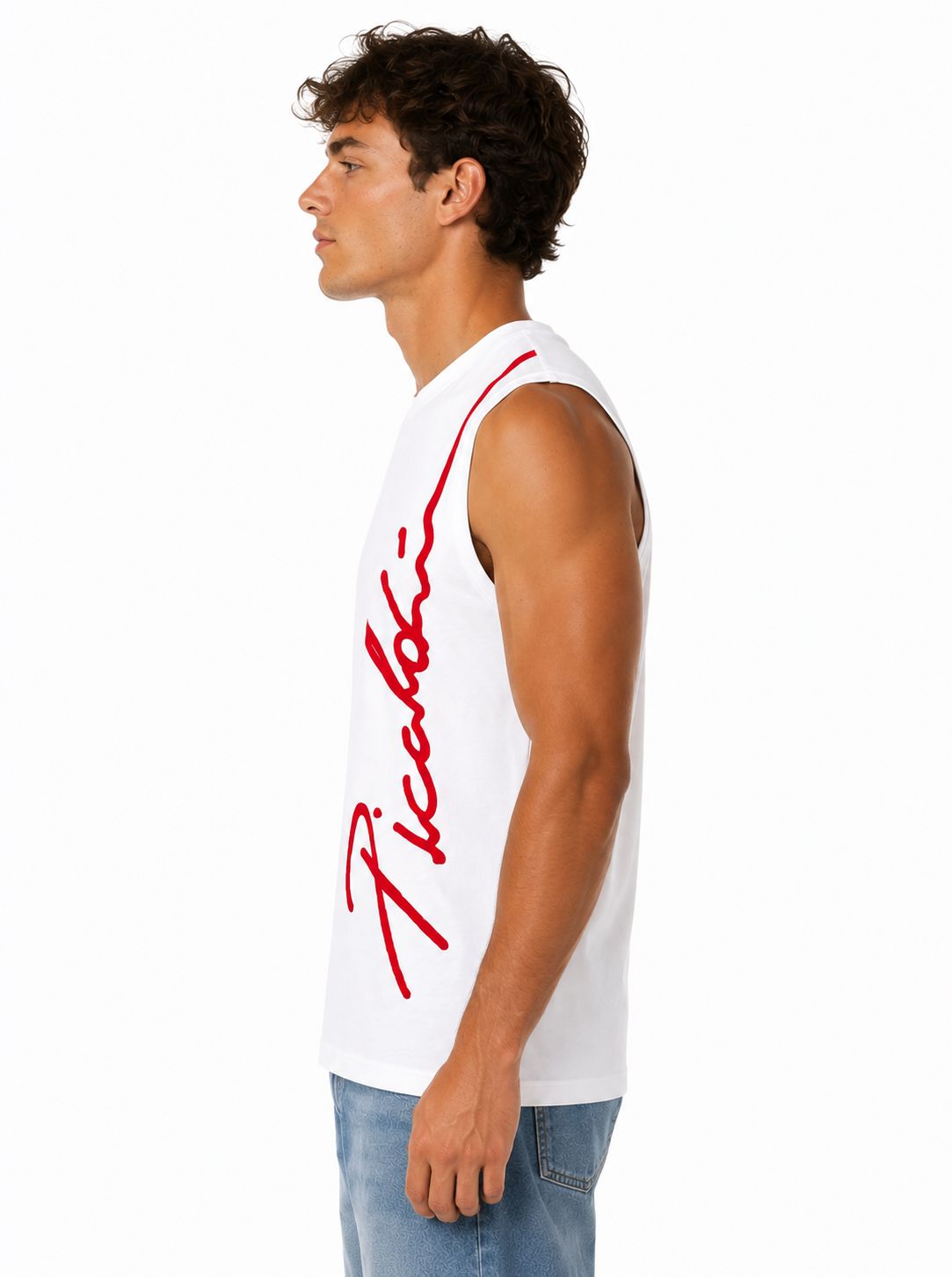 Picaldi Herren Tank Top Shirt Male white