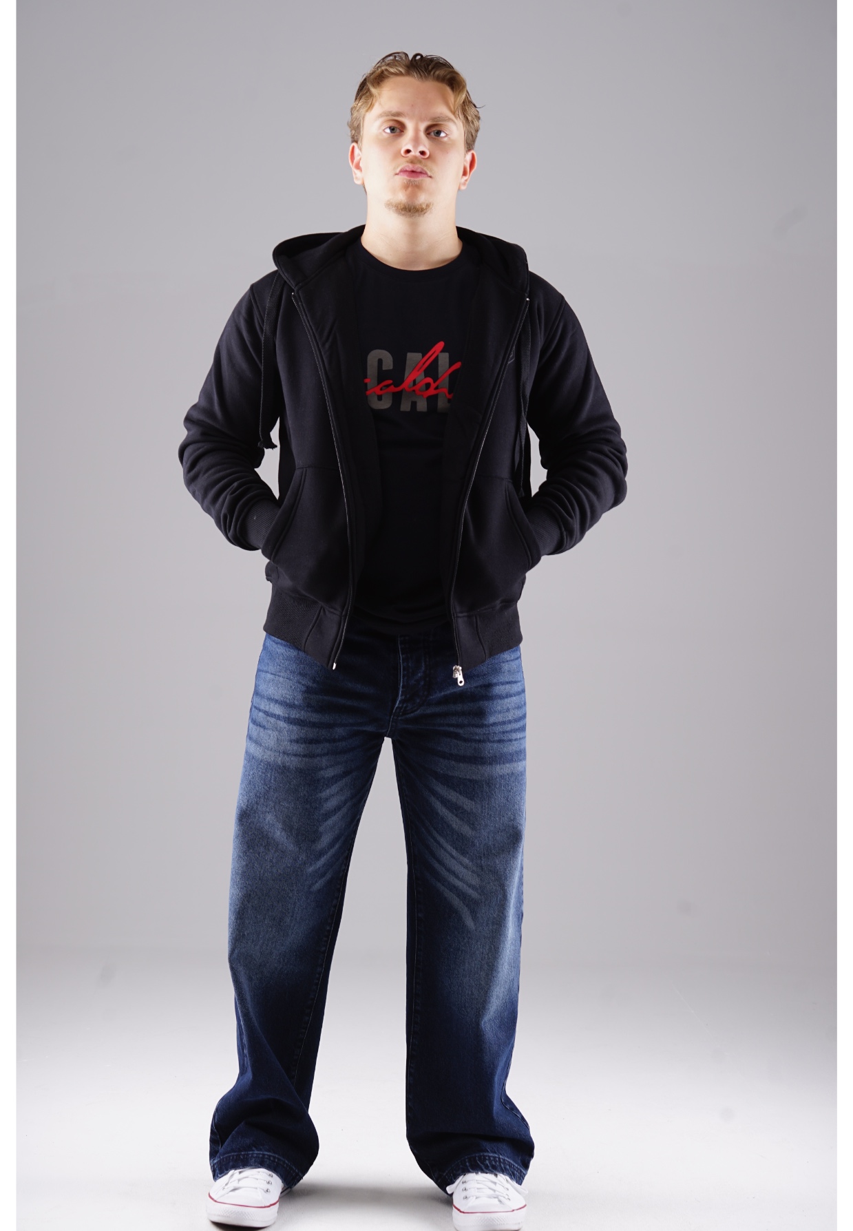 Picaldi Zicco 474 Tansanit Herrenjeans - Baggy Fit mit Straight Leg in Washed Dark Navy