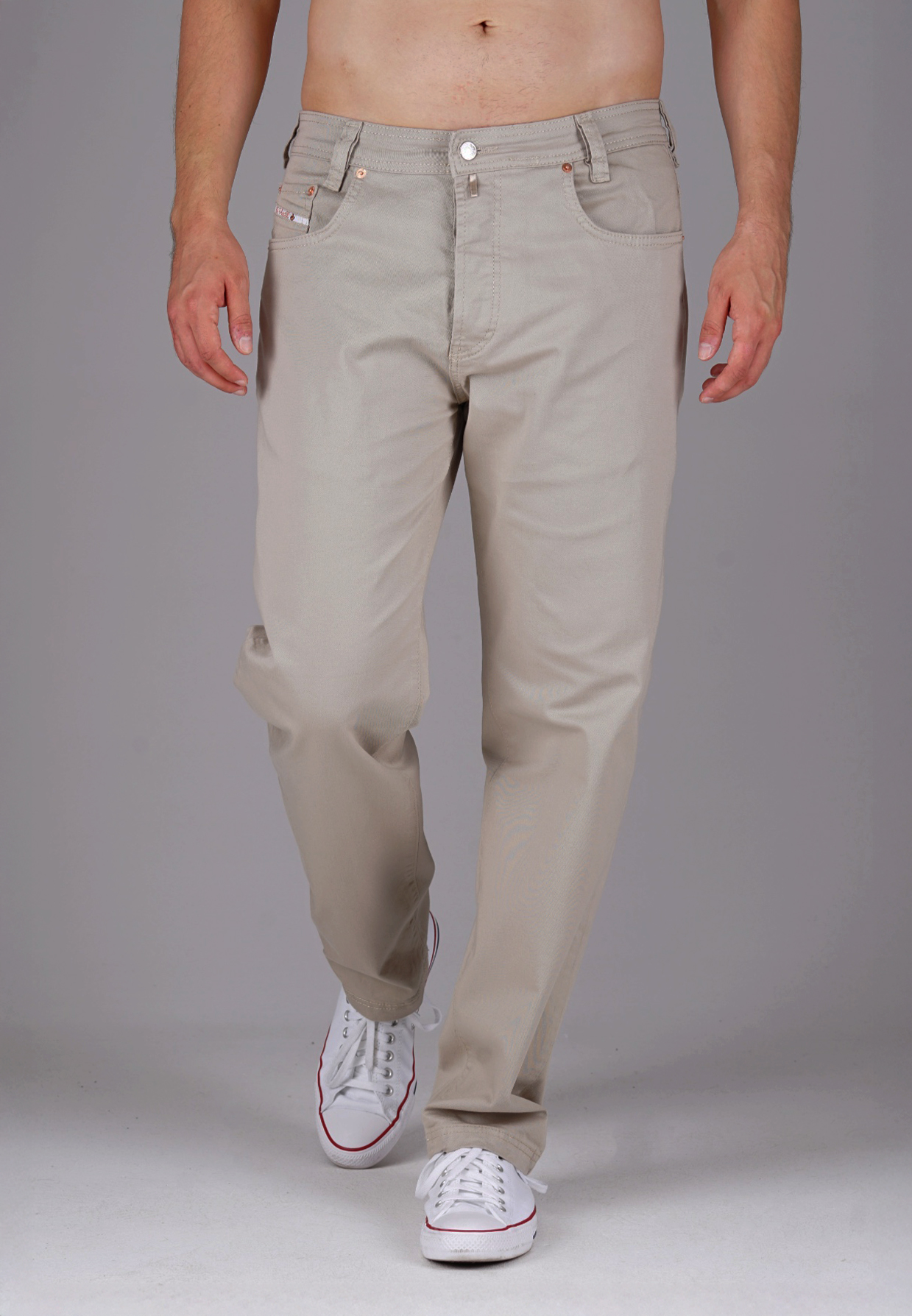 Picaldi Zicco  472 Glow Ecru Herren Hose – Relaxed Carrot Fit in Beige W40-L32