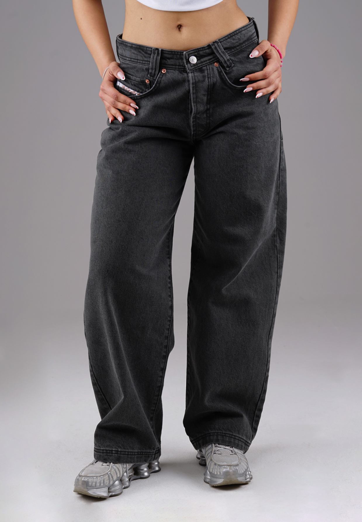 Picaldi Damen Jeans Baggy Zicco 475 Shadow faded anthracite W36-L32