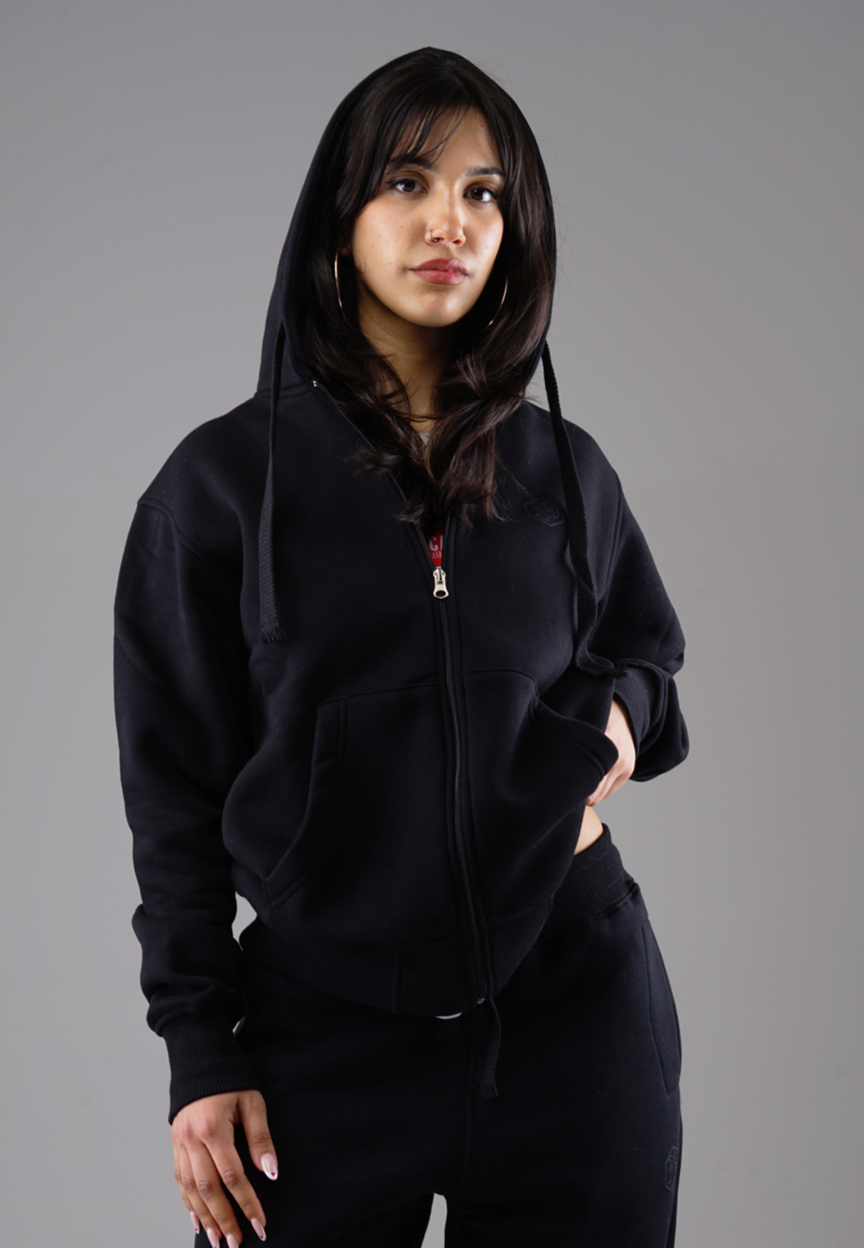 Picaldi Damen Zip Hoodie Hustle Black XXL