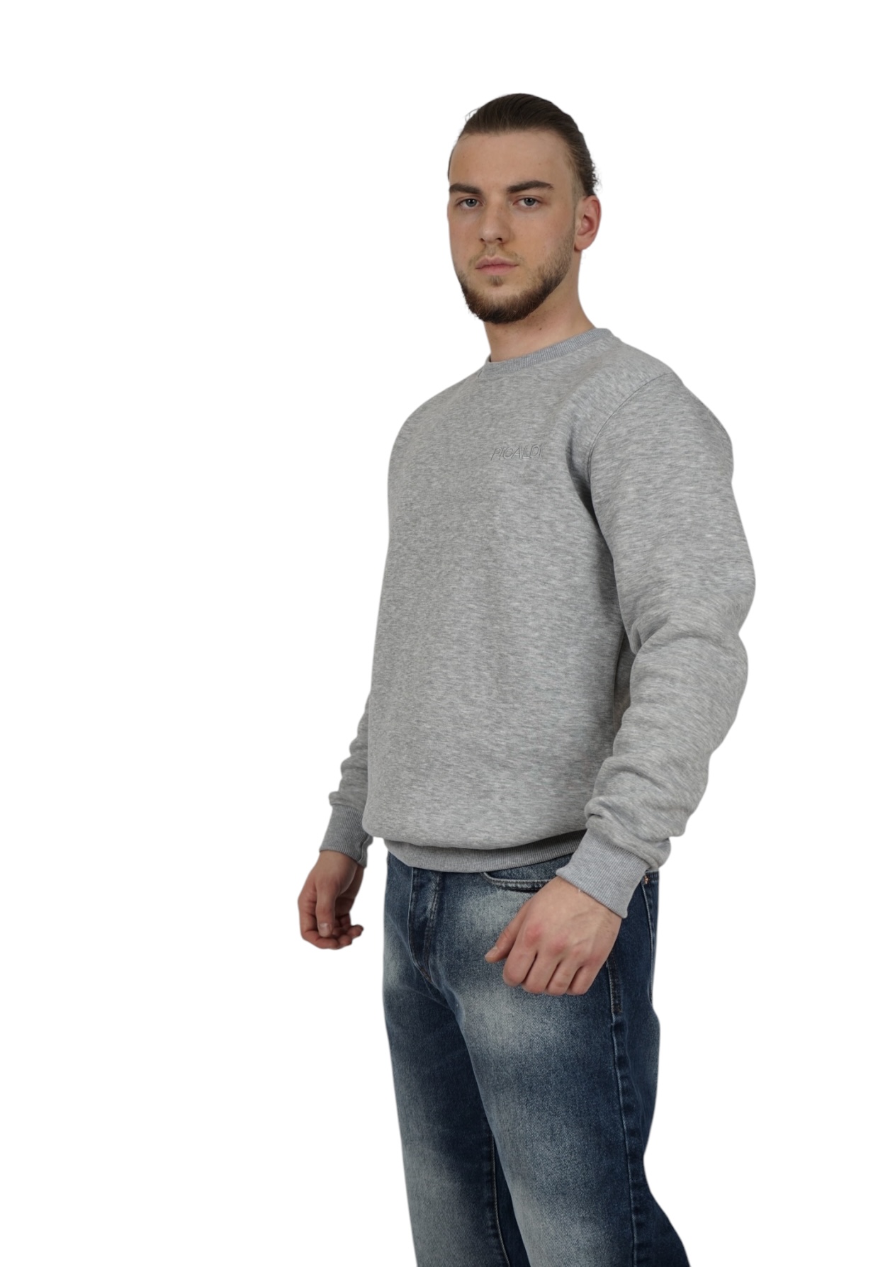 Picaldi Herren Sweatshirt Basic grey marl XXL