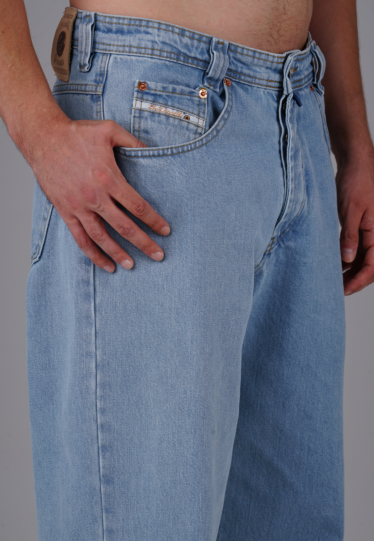 Picaldi Zicco 474 Salvador Herrenjeans - Baggy Fit mit Straight Leg in Light Blue W27-L30