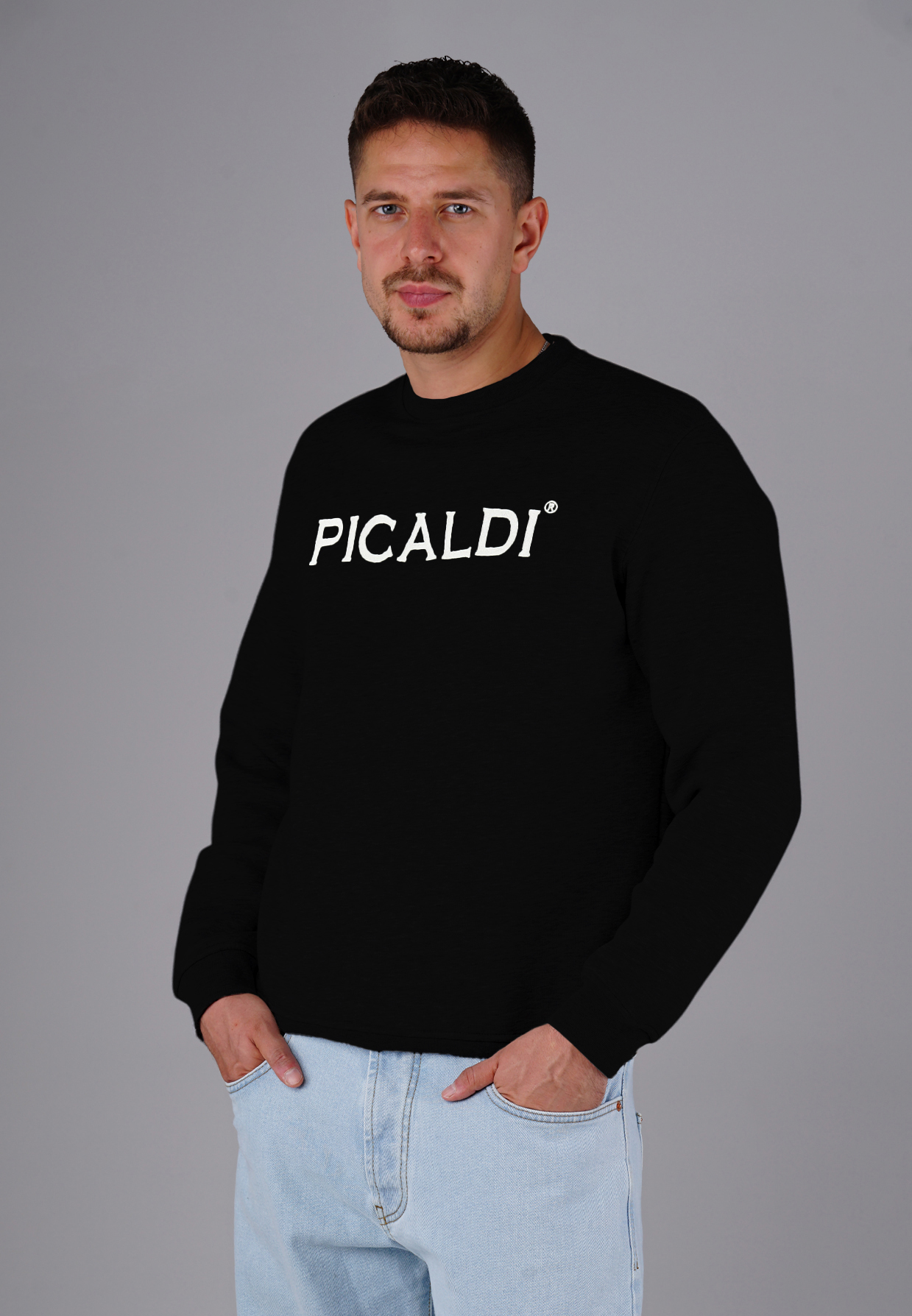 Picaldi Herren Sweatshirt Charlie Black XXL
