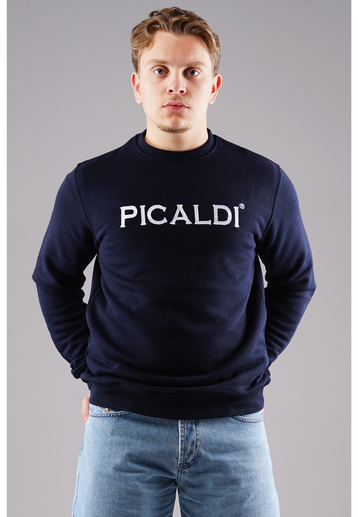 Picaldi Herren Sweatshirt Charlie Marine Blue XXL