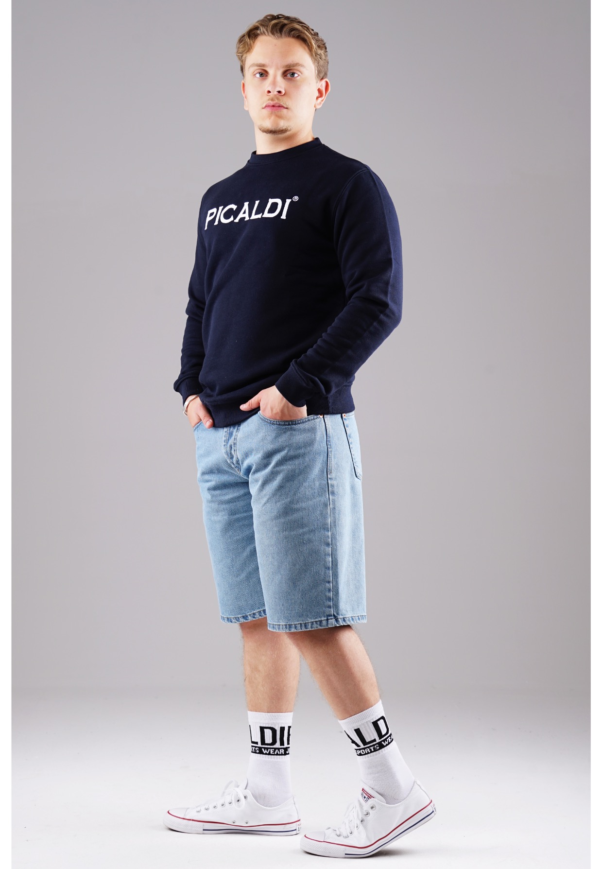 Picaldi Herren Sweatshirt Charlie Marine Blue XXL