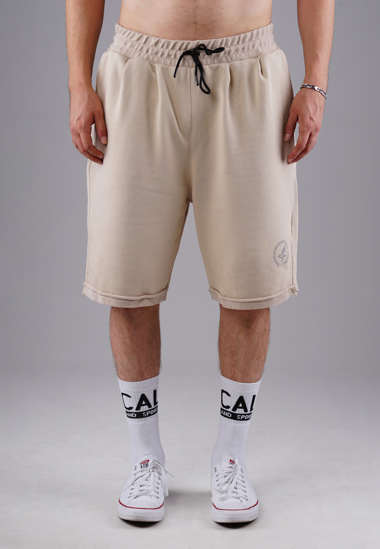 Picaldi DCA Eagle Herren Sweatshorts - Relaxed Fit in Ivory XXL
