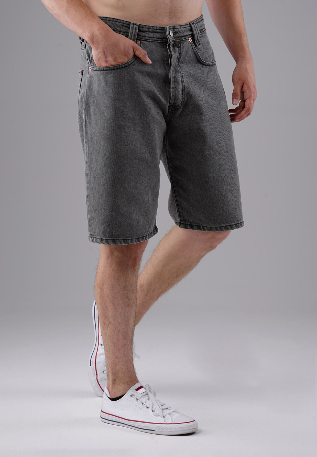 Picaldi Zicco 471 Drift Herren Jeansshorts - Relaxed Fit in Dusty Graphite