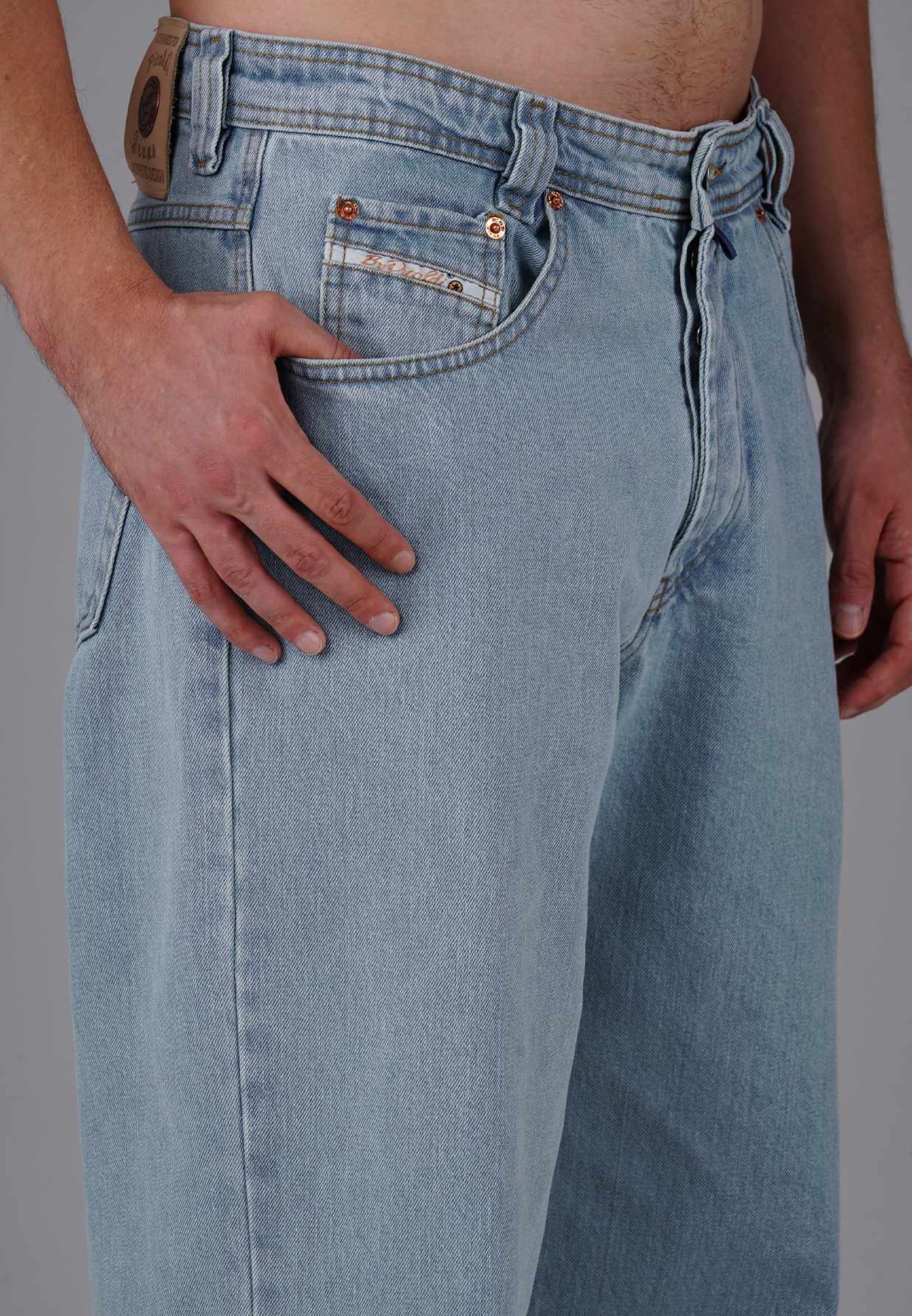 Picaldi Zicco 474 Salvador Herrenjeans - Baggy Fit mit Straight Leg in Light Blue W27-L30