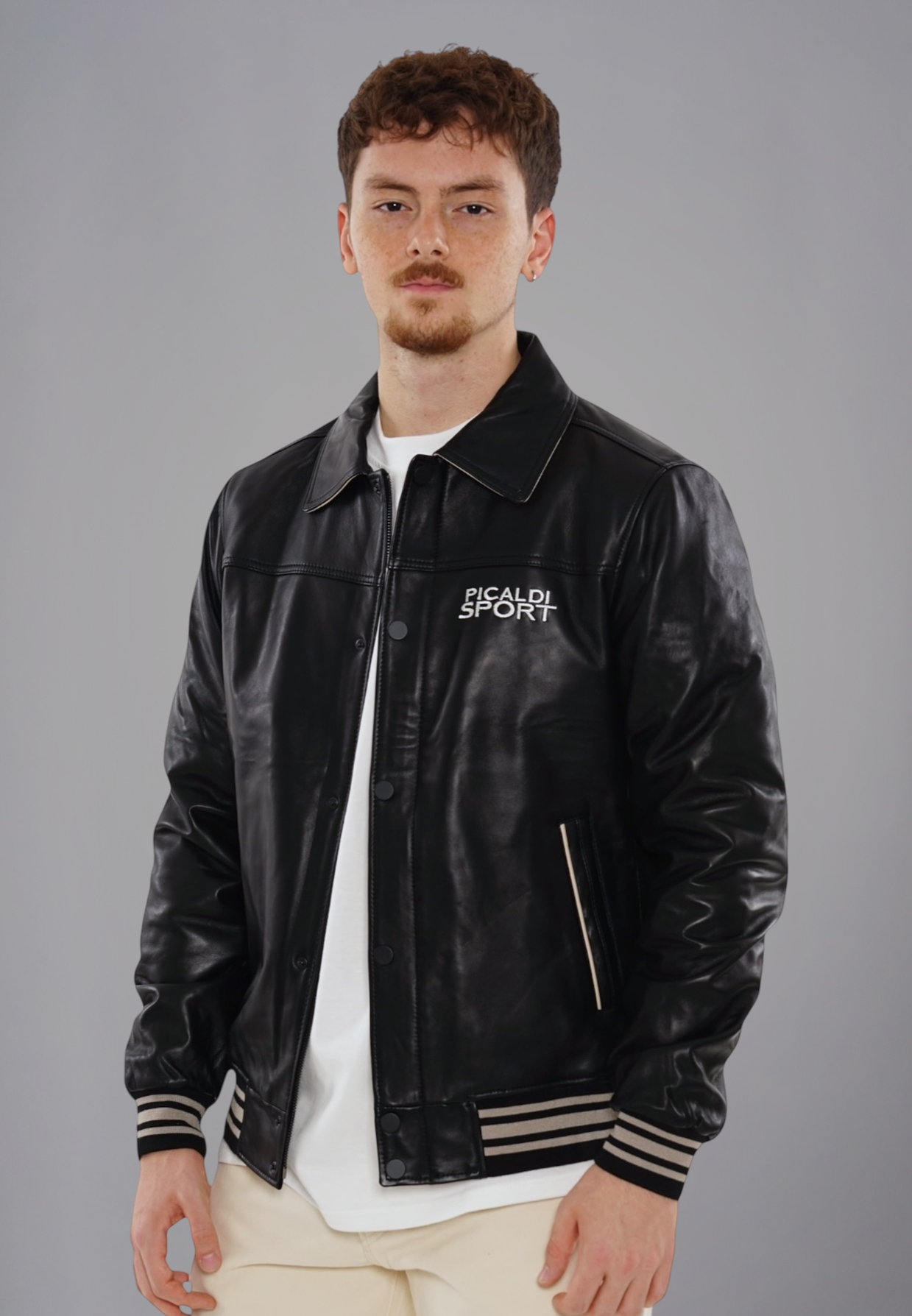 Picaldi Herren Lederjacke Picaldi Sport black