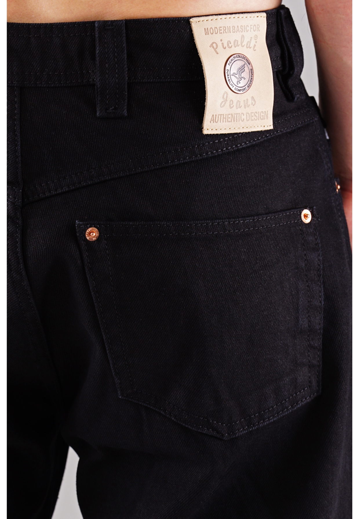Picaldi Zicco 472 Black Herrenjeans – Relaxed-Karottenschnitt in Raw Black W46-L32