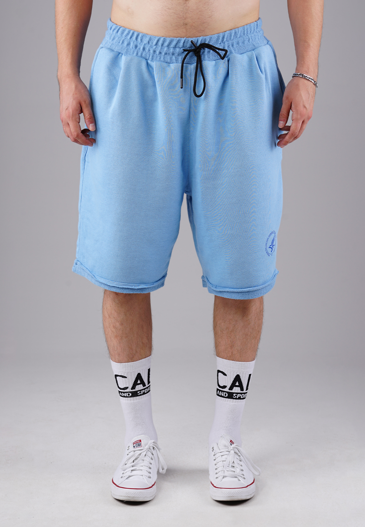 Picaldi DCA Eagle Herren Sweatshorts - Relaxed Fit in Sky Blue XXL