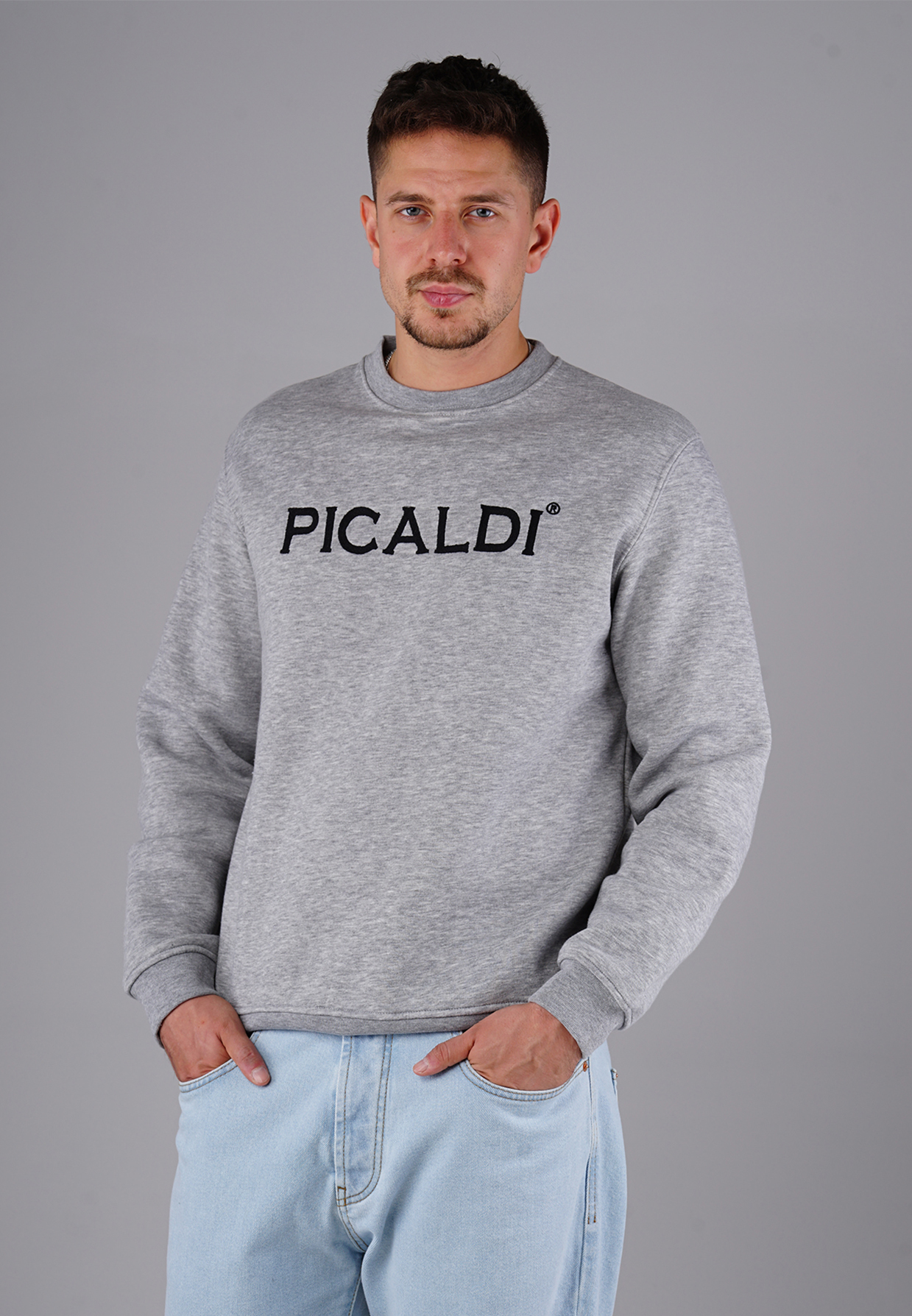 Picaldi Herren Sweatshirt Charlie Grey