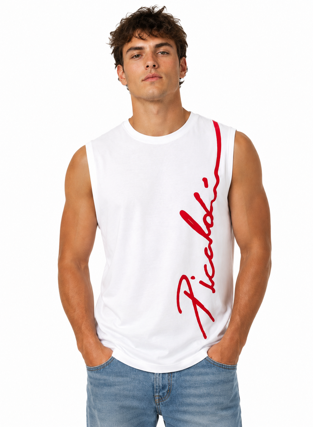 Picaldi Herren Tank Top Shirt Male white
