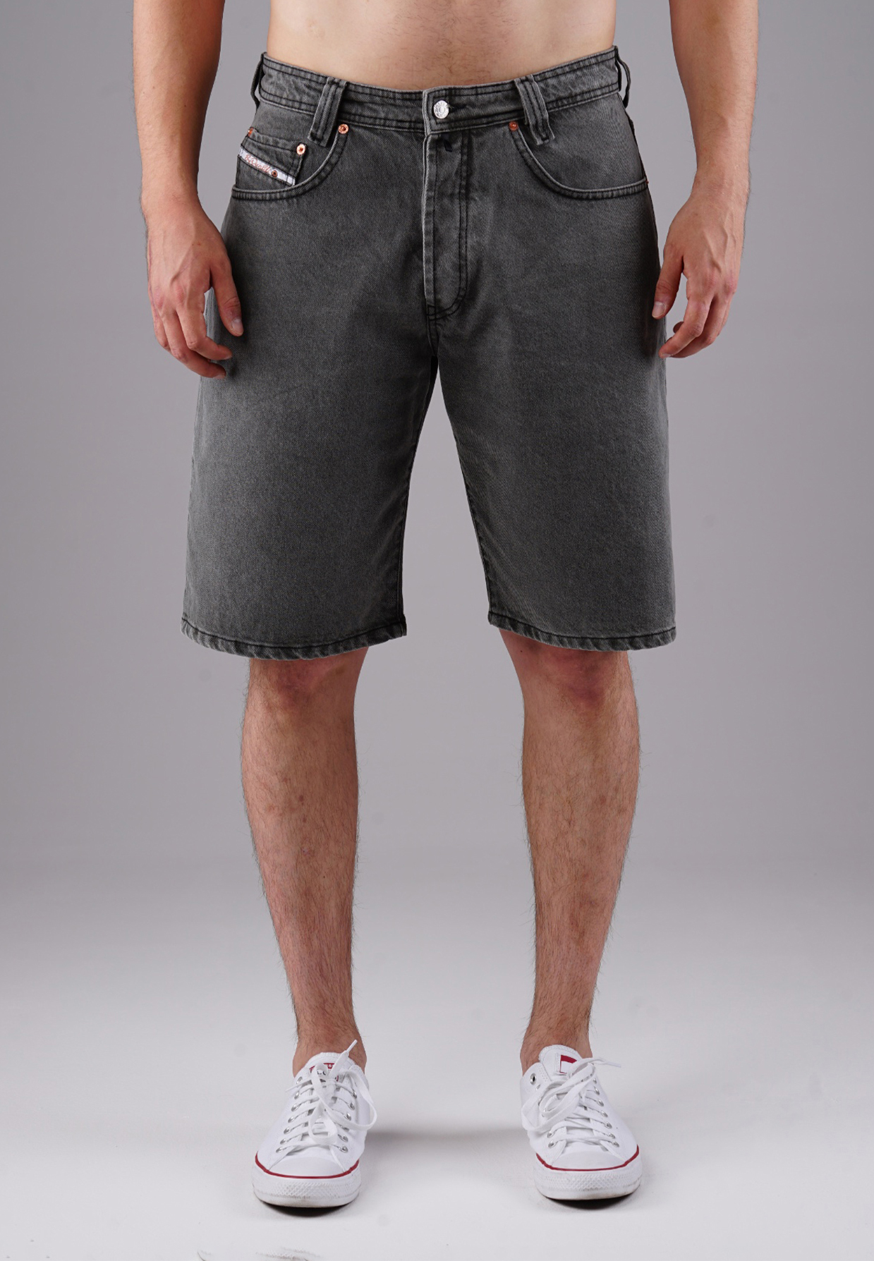 Picaldi Zicco 471 TNT Herren Jeansshorts - Relaxed Fit in Charcoal Greywashed