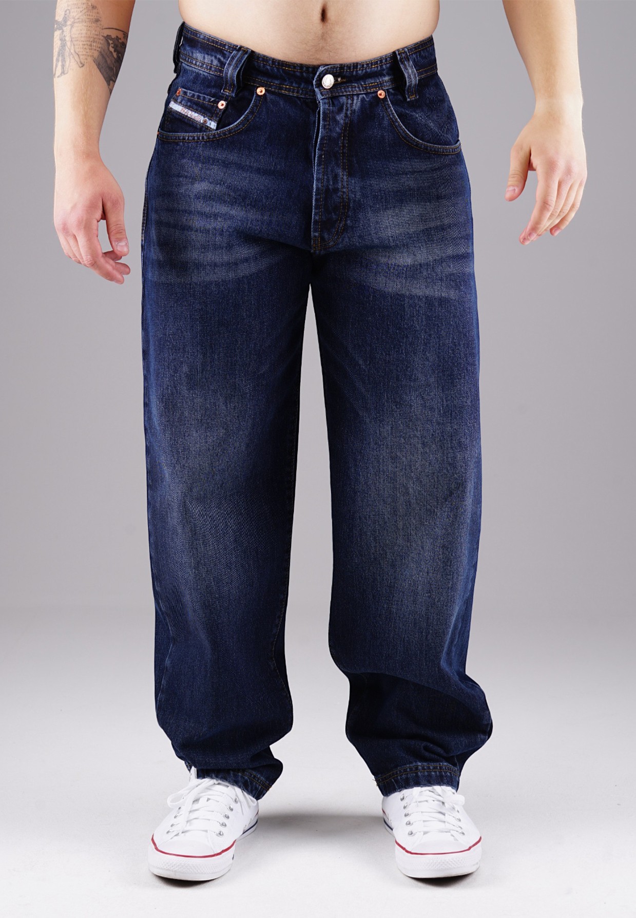 Picaldi Zicco 471 Hurricane Herren Jeans – Loose Tapered Fit Washed Dark Blue W42-L32