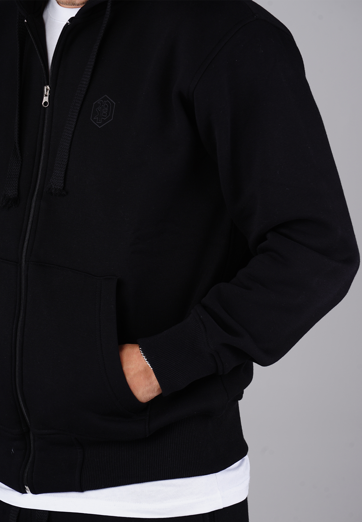 Picaldi Herren Zip Hoodie Hustle Black XXL