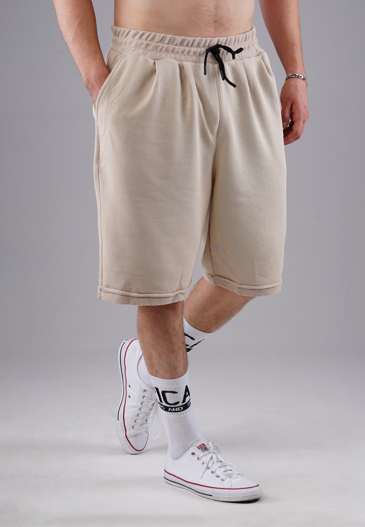 Picaldi DCA Eagle Herren Sweatshorts - Relaxed Fit in Ivory XXL