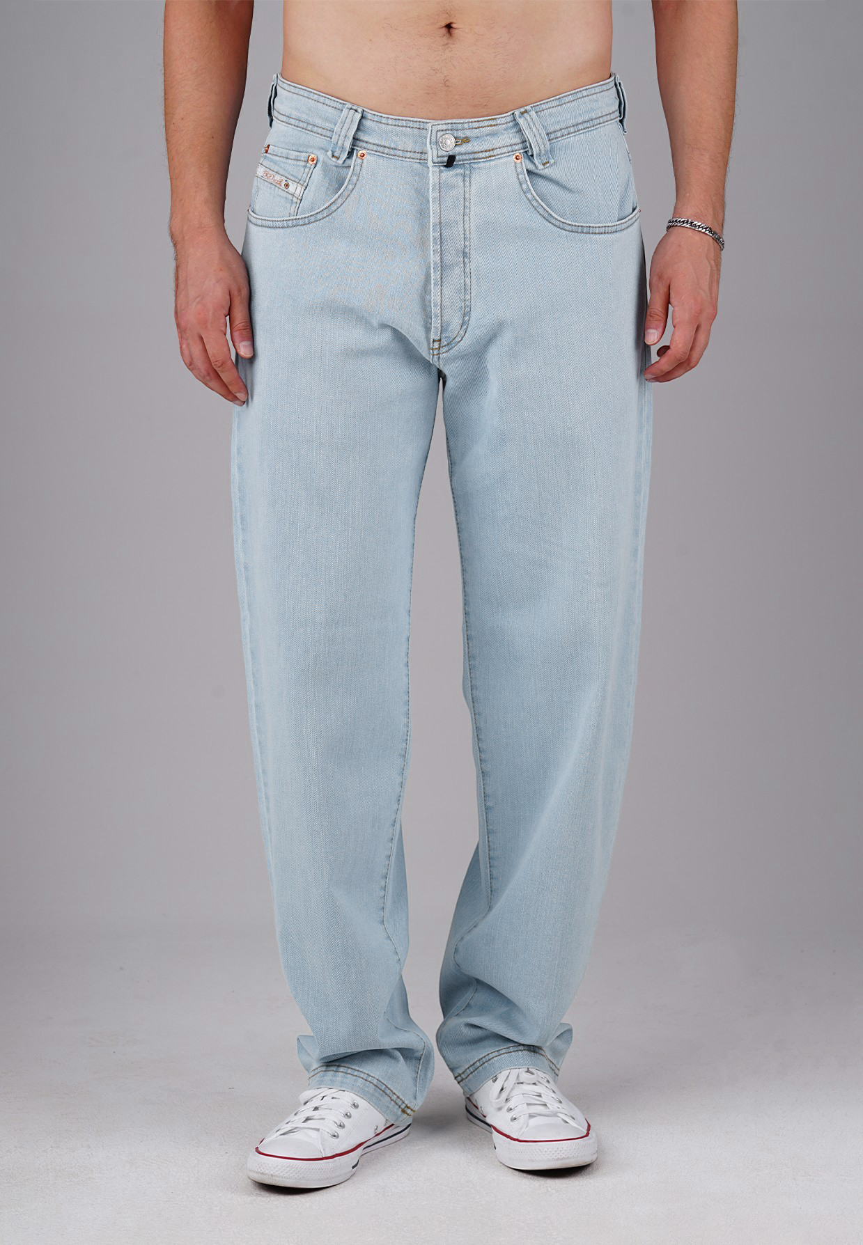Picaldi Zicco 471 Palesky Herrenjeans - Stretch-Karottenschnitt in Ice Blue Vintage W28-L30