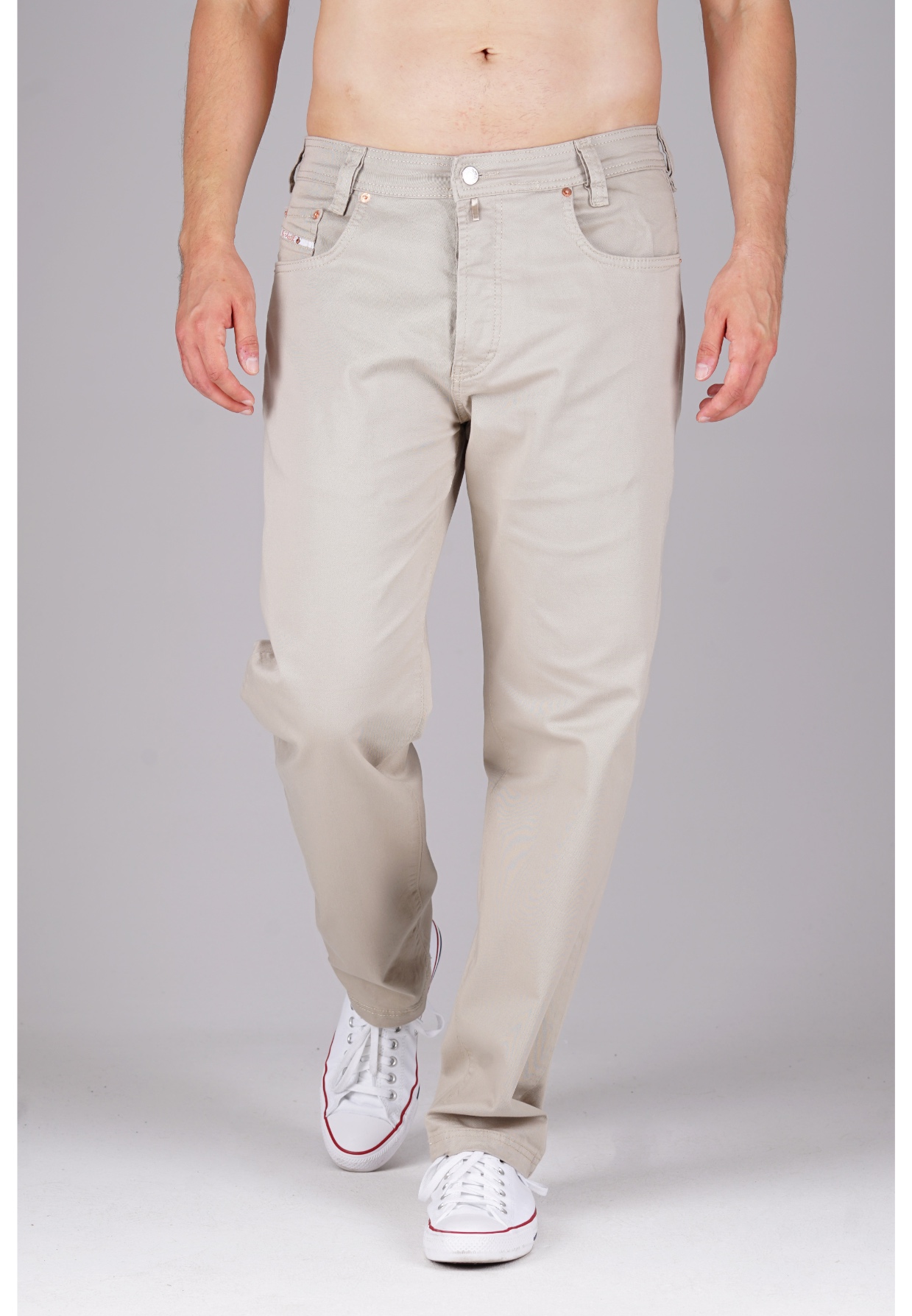 Picaldi Zicco  472 Glow Ecru Herren Hose – Relaxed Carrot Fit in Beige W40-L32